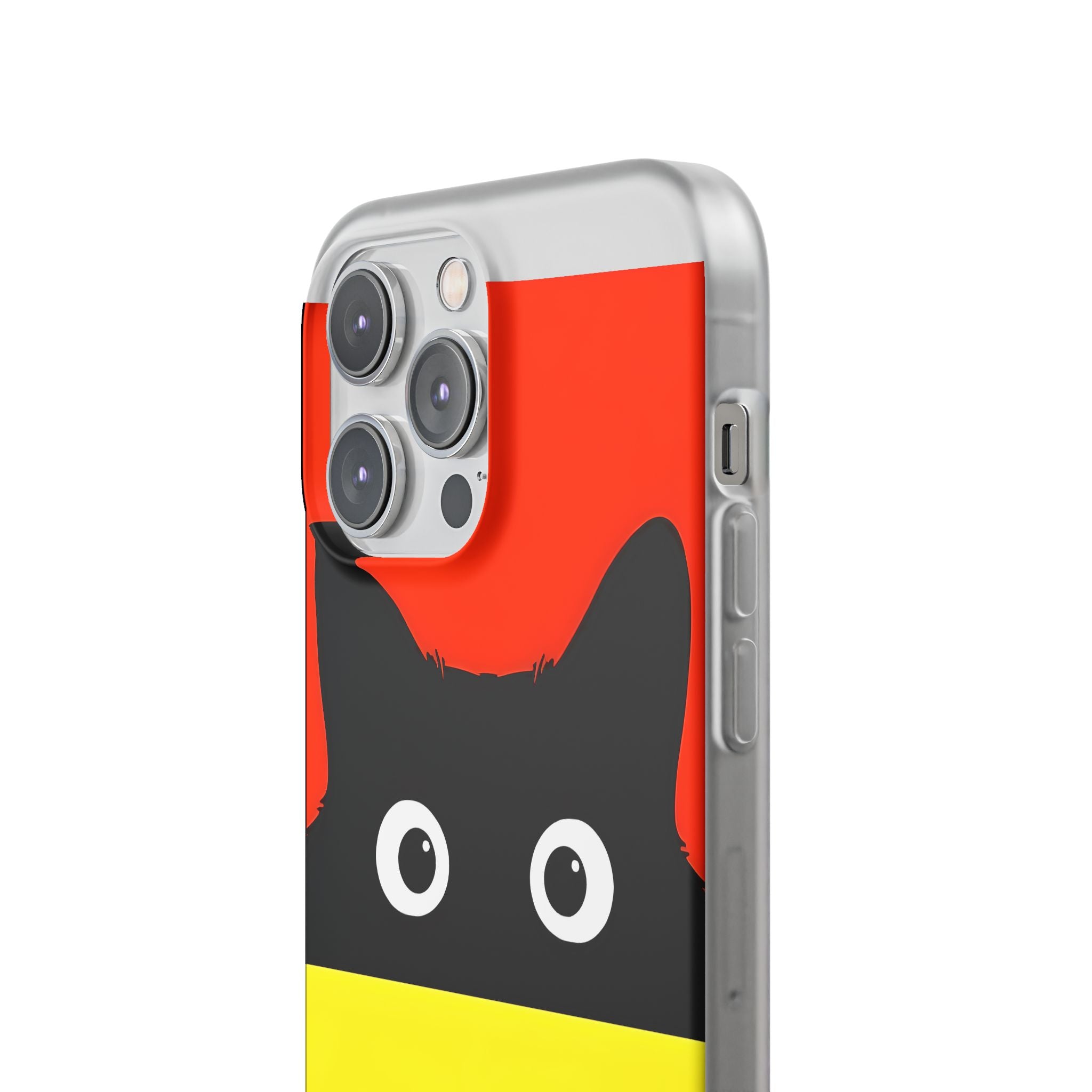 Peekaboo Cat Crimson iPhone 14 Pro Max Case - Soft