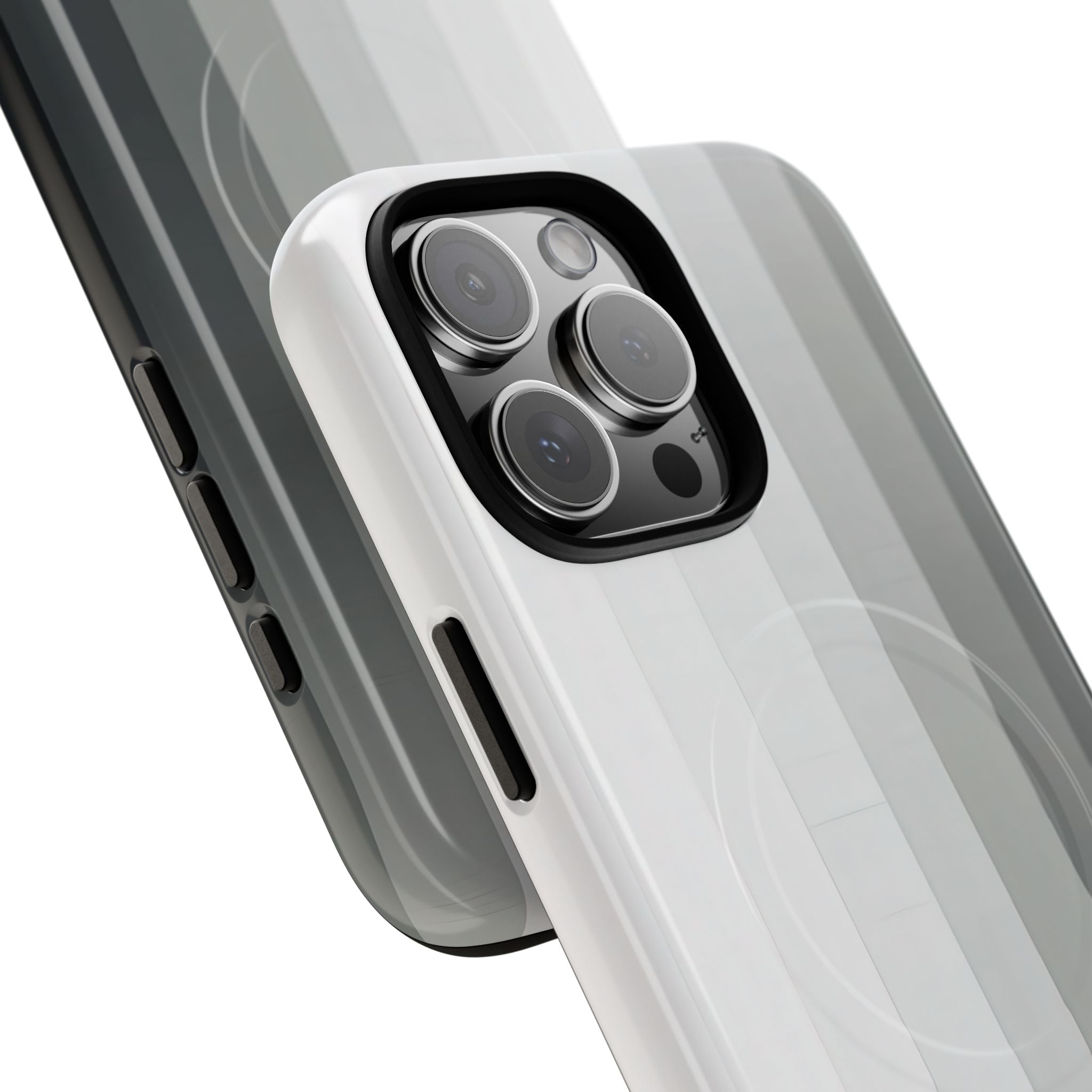 Silver Gradient Stripes iPhone 16 - Tough+