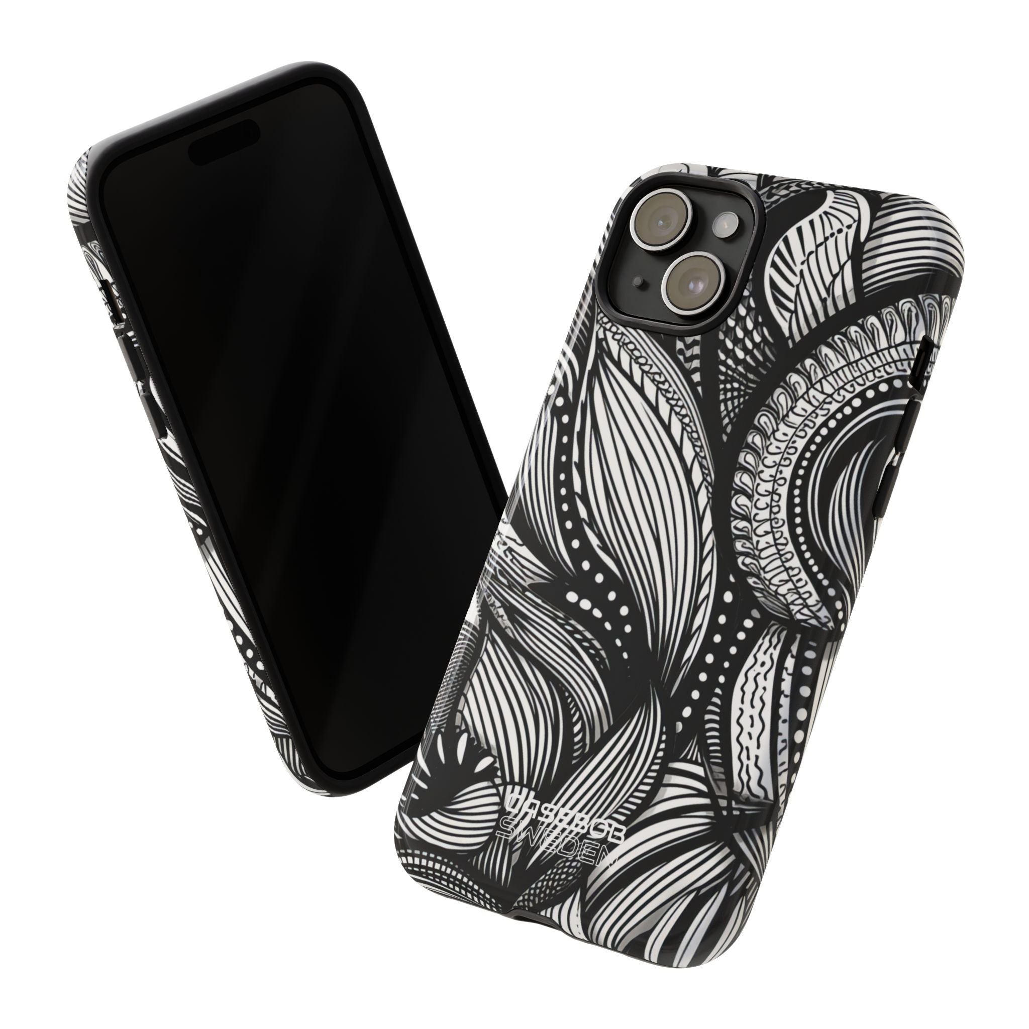 Flowing Ink Lines iPhone 15 – Robust