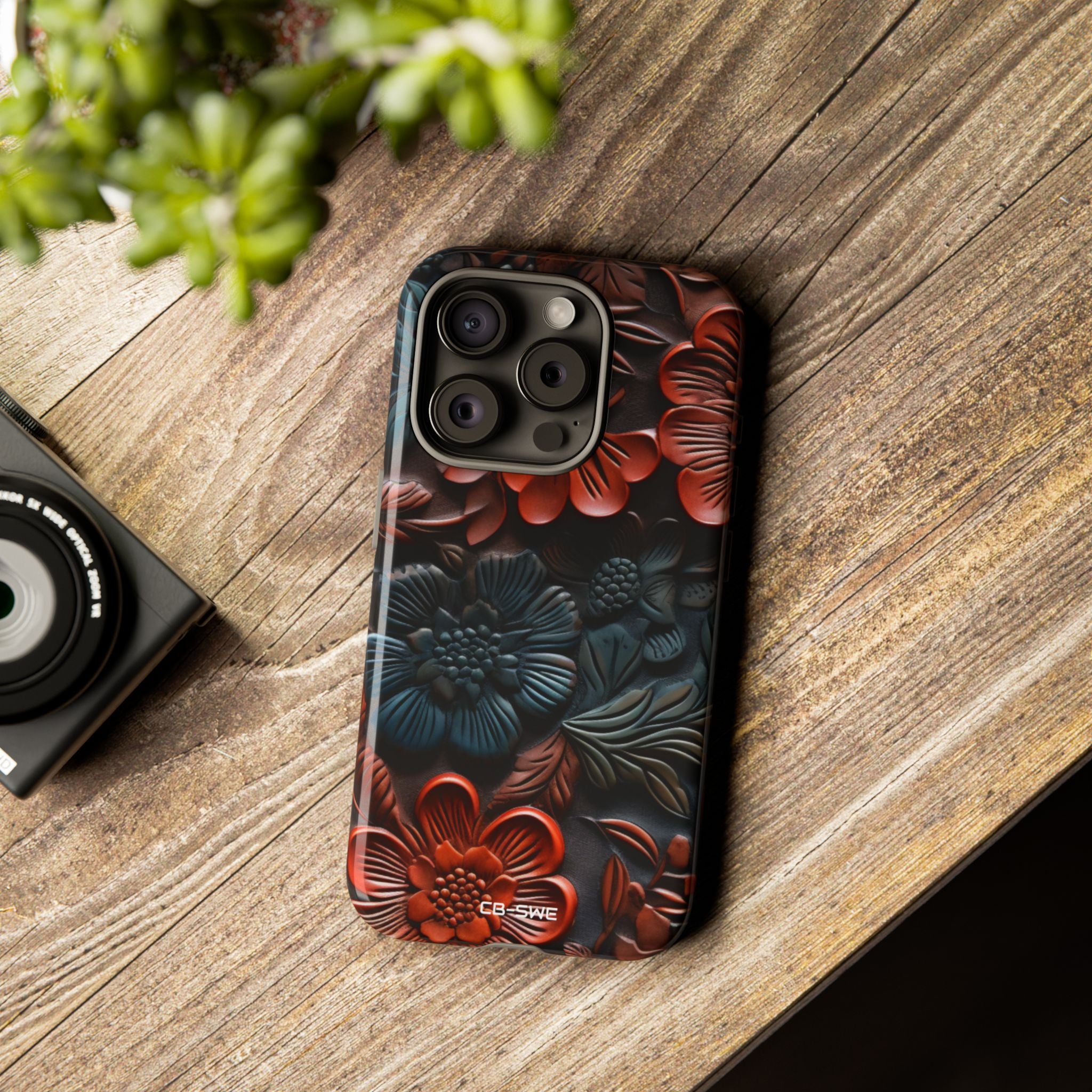 Sculpted Floral Elegance - iPhone Case