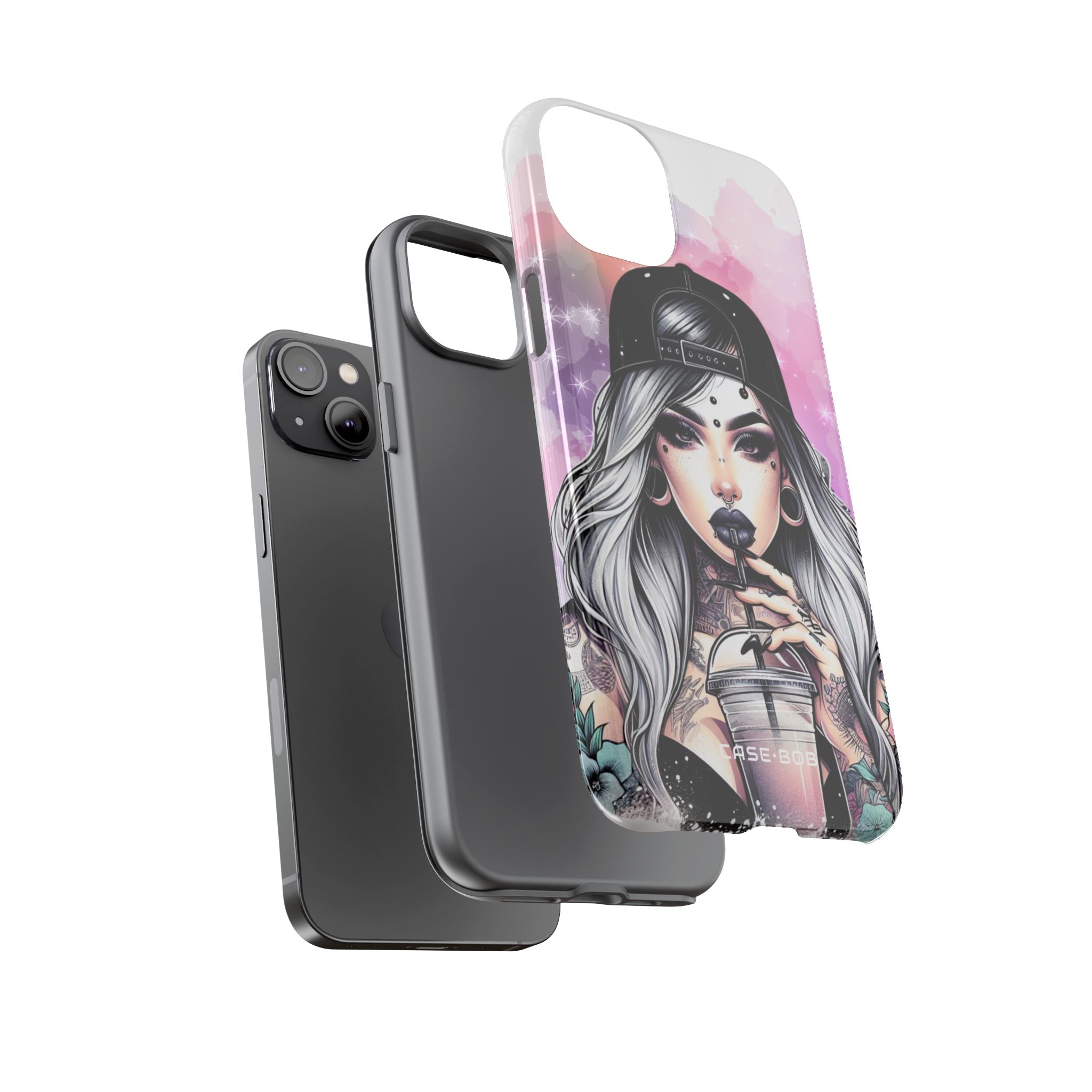 Silver Sip Nebula iPhone 14 Plus Case - Tough