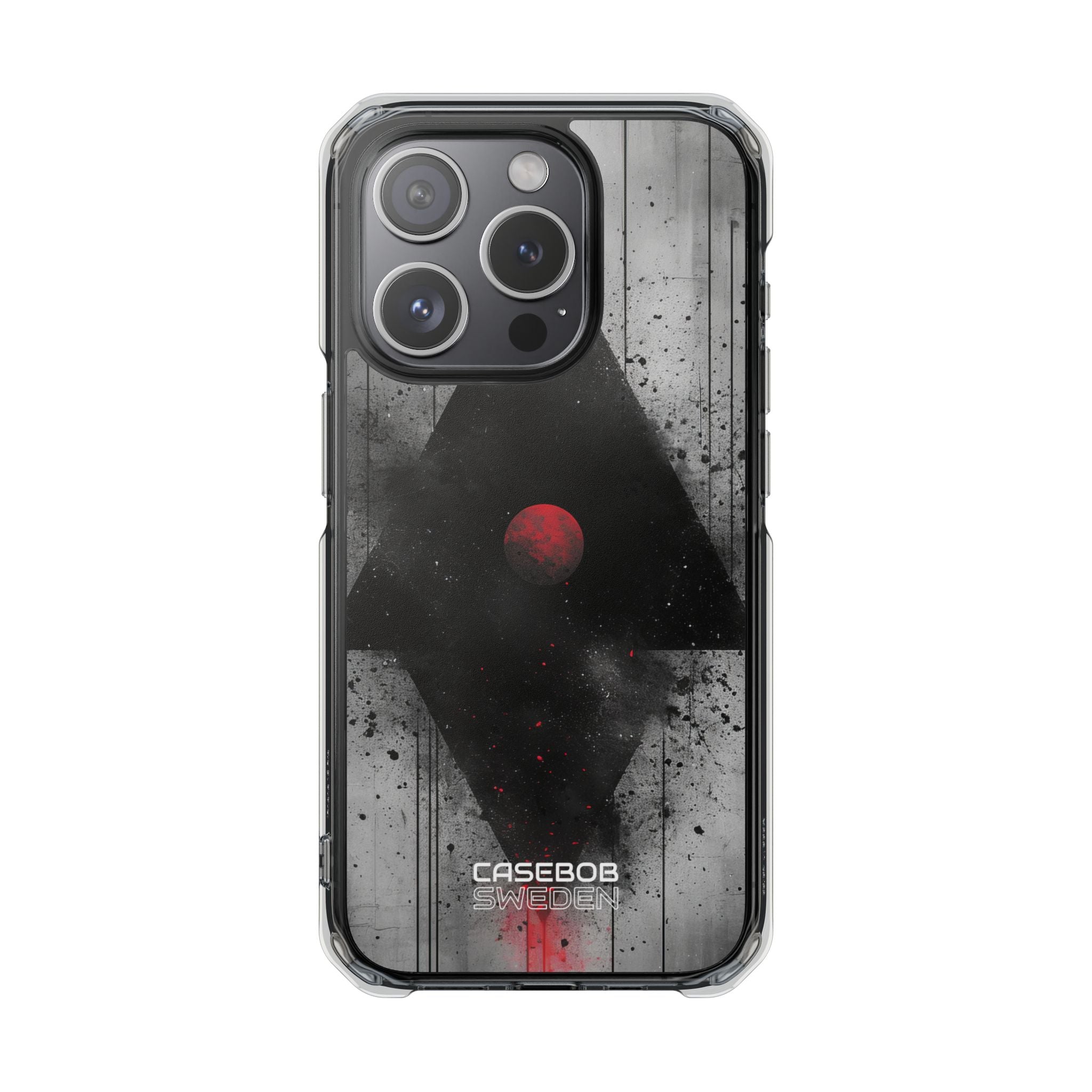 Crimson Core Geometry iPhone 15 - Impact Clear+