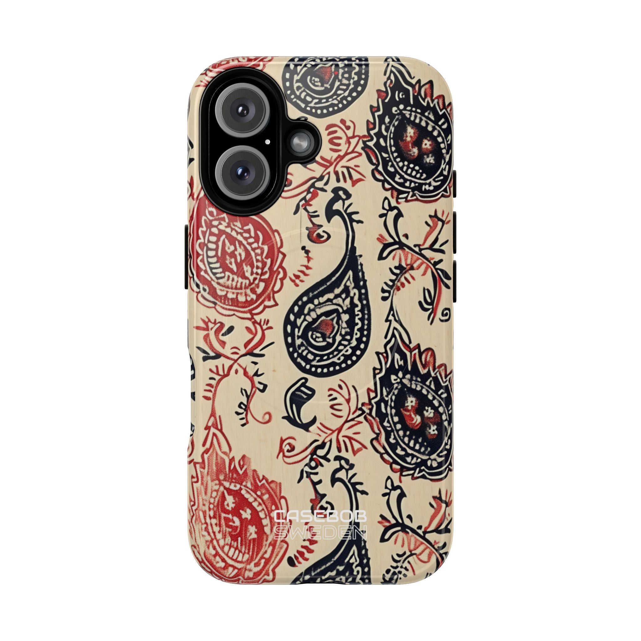 Navy Paisley Swirl iPhone 16 - Tough+