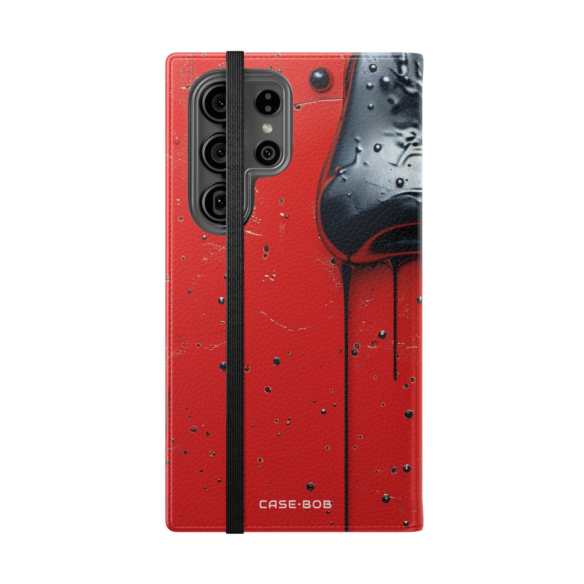 Glossy Black Face - Samsung S23 Ultra Case - Wallet