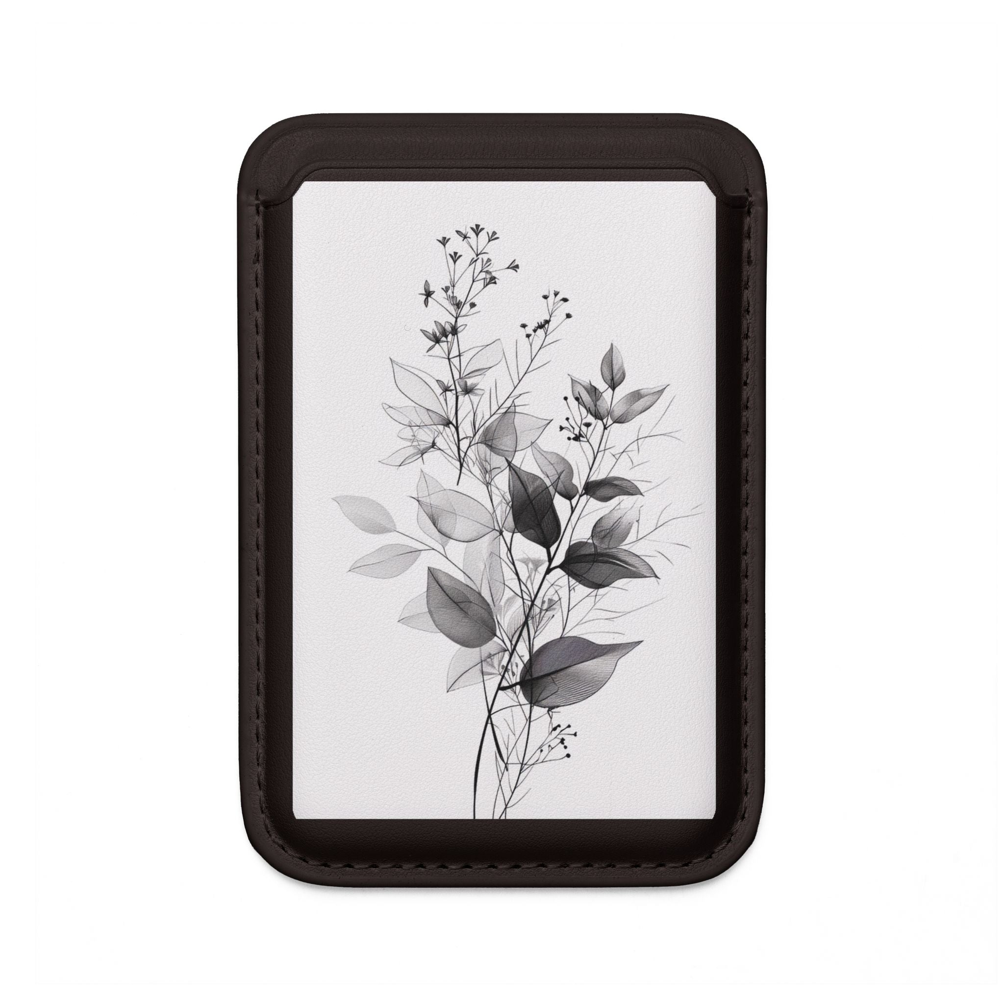 Silver Leaves Wallet – MagSafe Ready