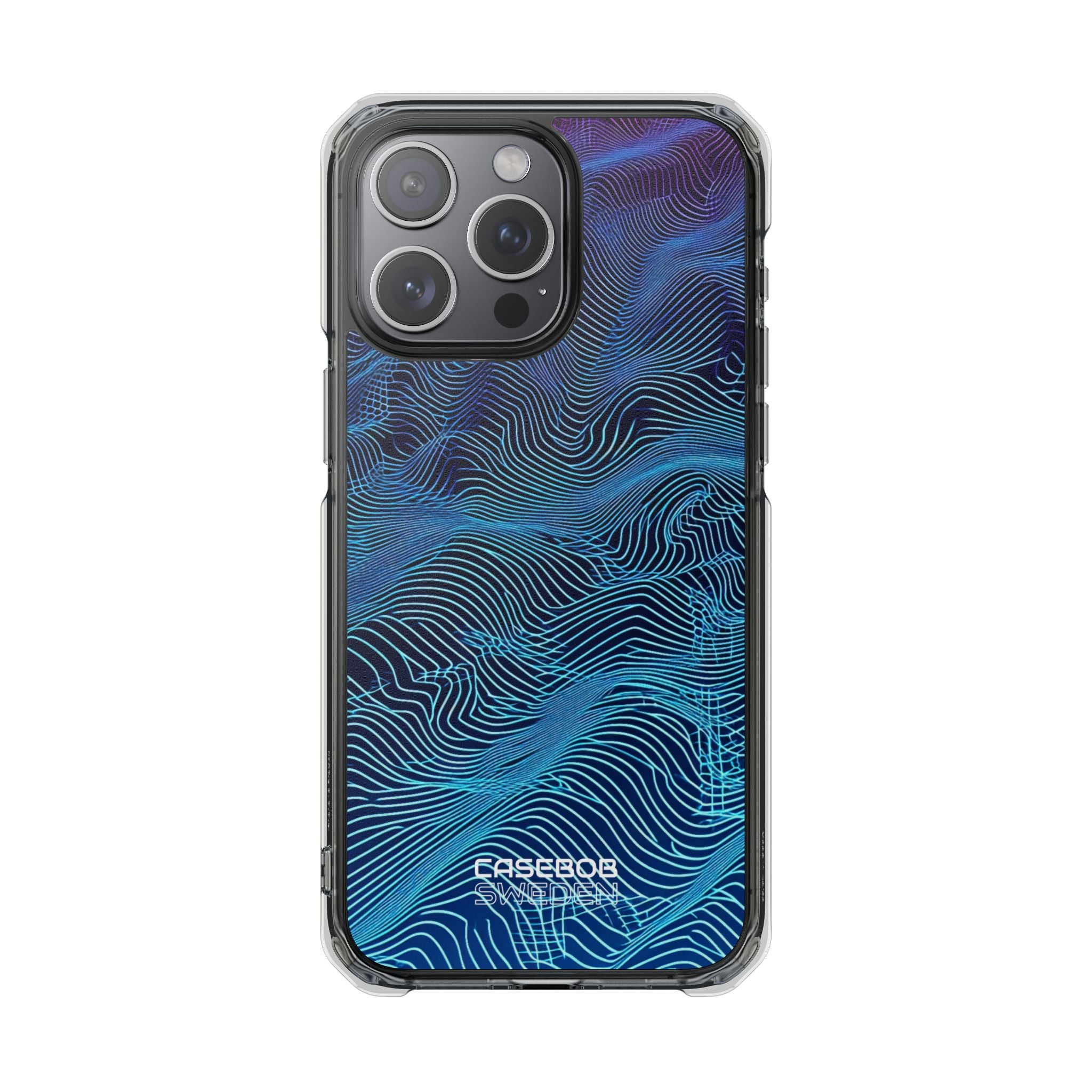 Neon Waves Flow iPhone 15 - Impact Clear+