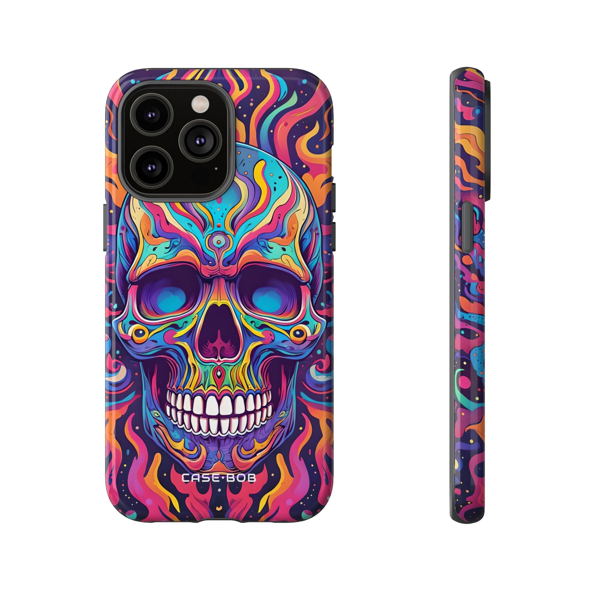 Flaming Skull iPhone 14 Pro Max Case - Tough