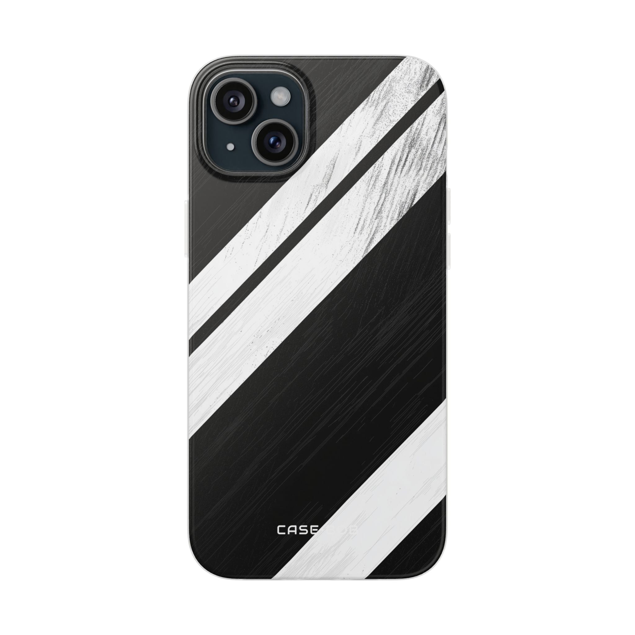 Distressed Stripe Motion iPhone 15 Plus Case - Soft