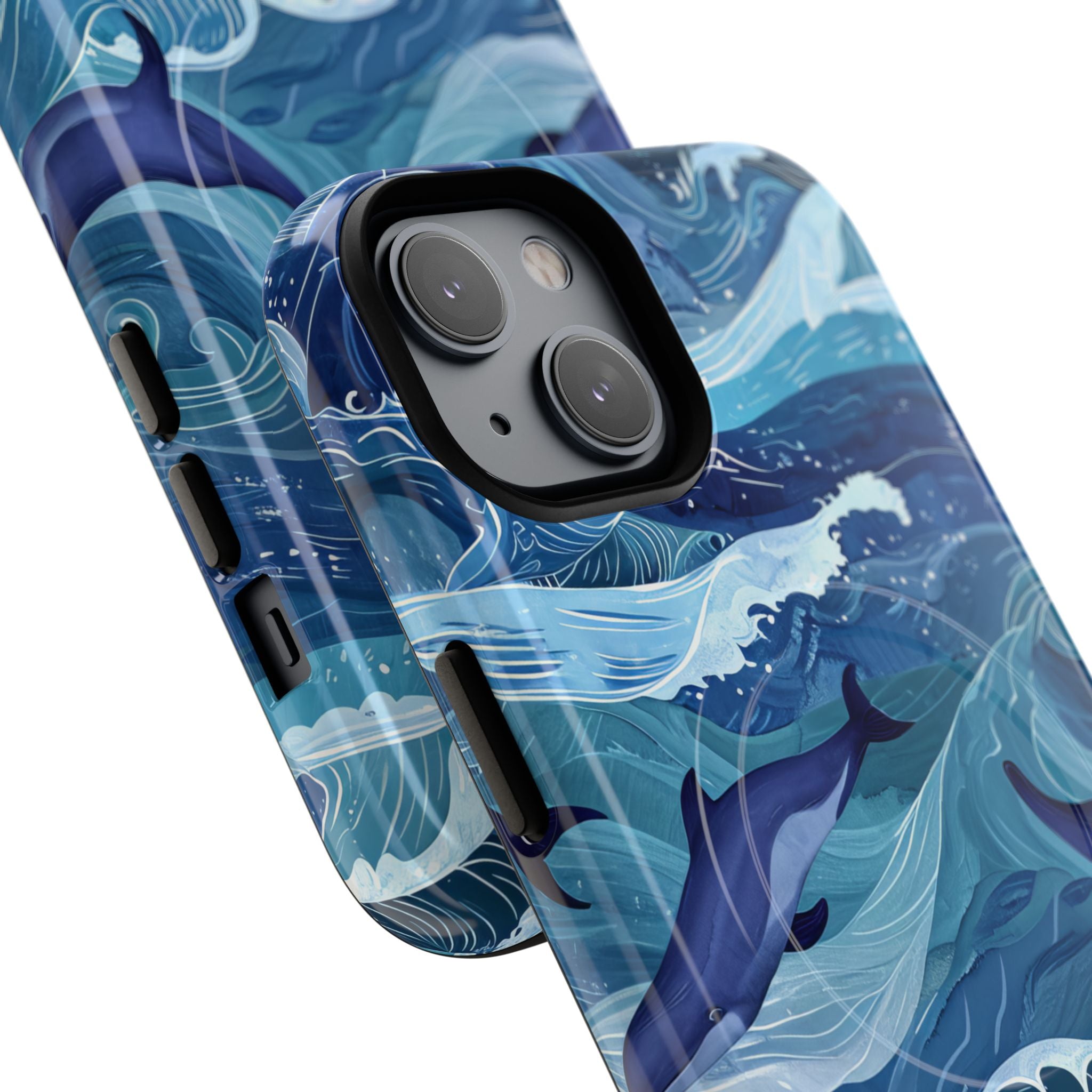 Dolphin Waves iPhone 14 Case - Tough+