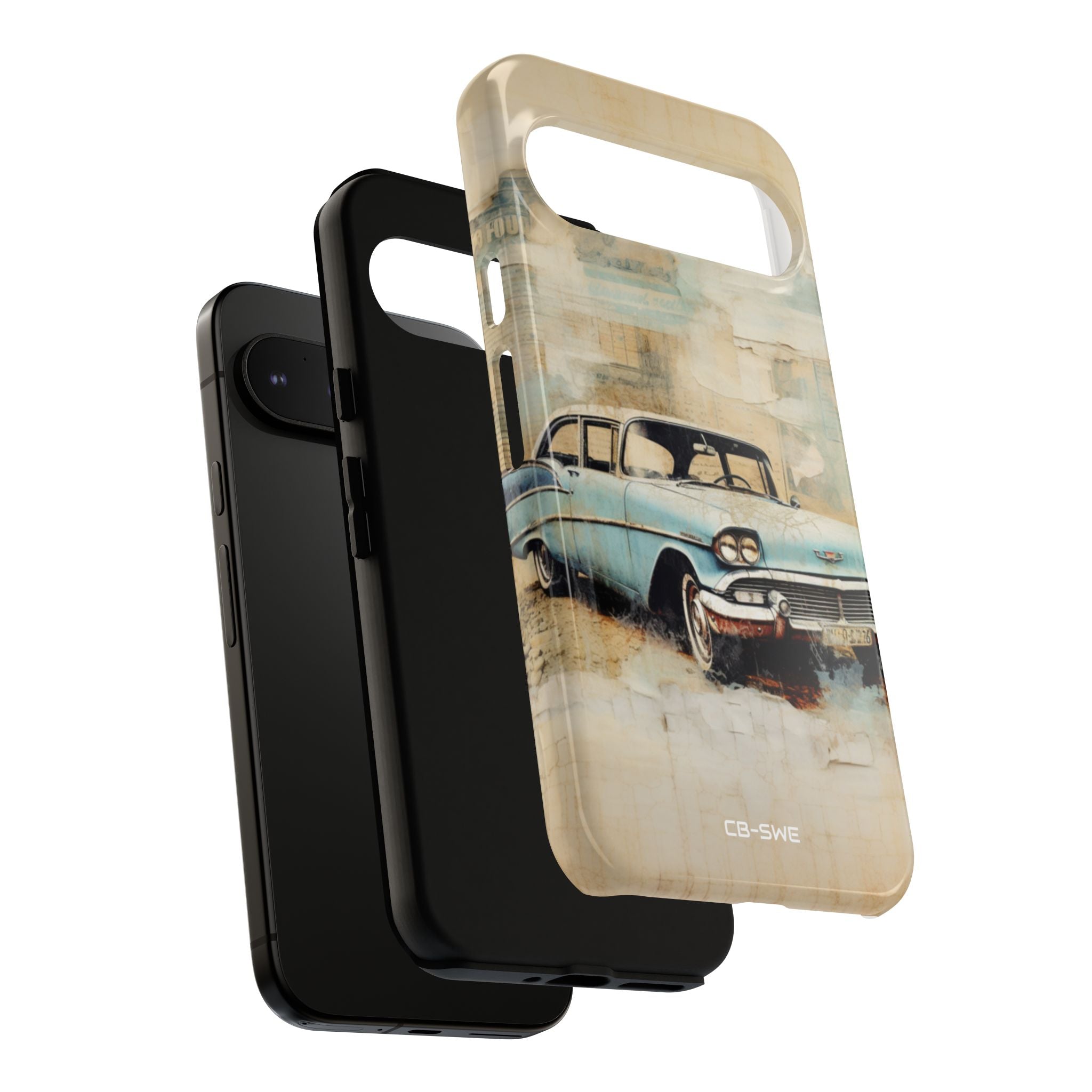 Vintage Car Collage - Google Pixel Case