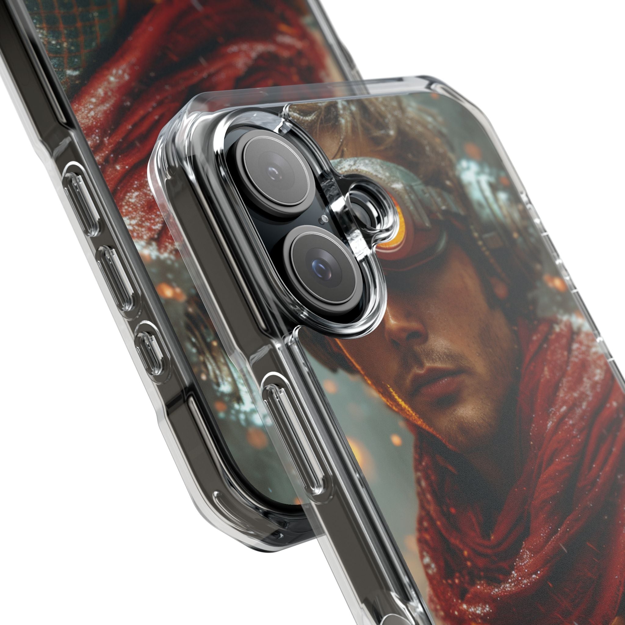 Futuristic Steampunk Explorer iPhone 16 - Impact Clear+