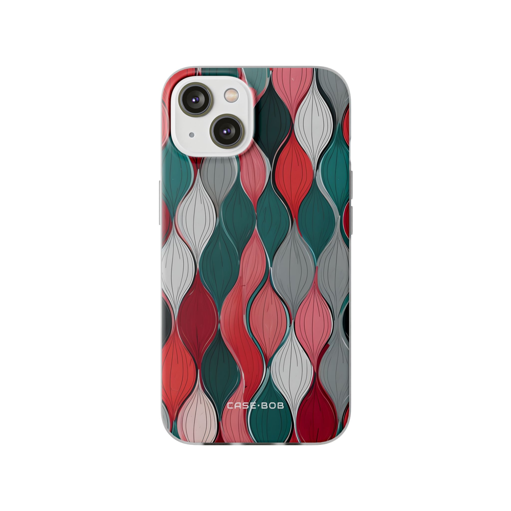 Leaf Cascade Teal iPhone 14 Case - Soft