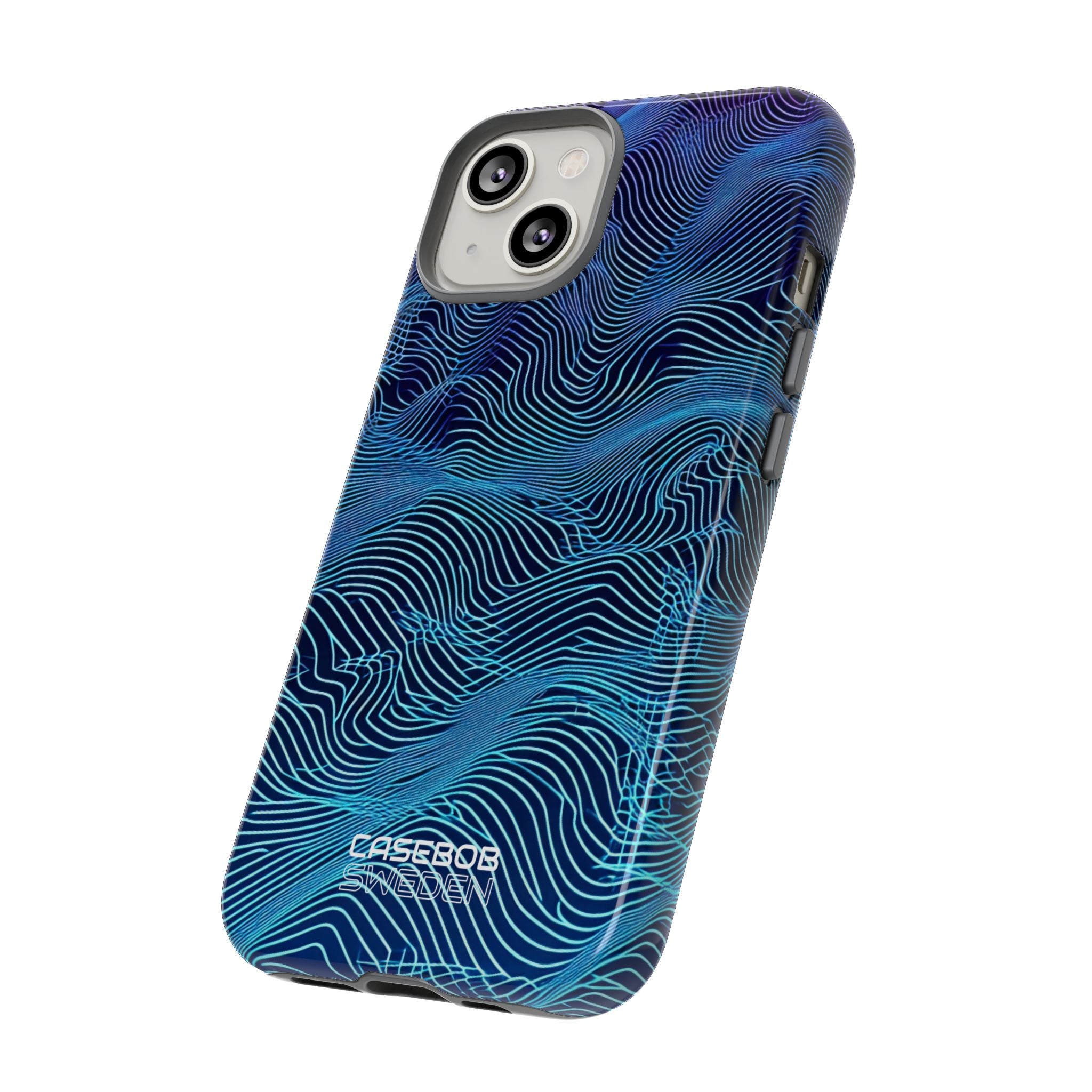 Neon Waves Flow iPhone 14 - Tough