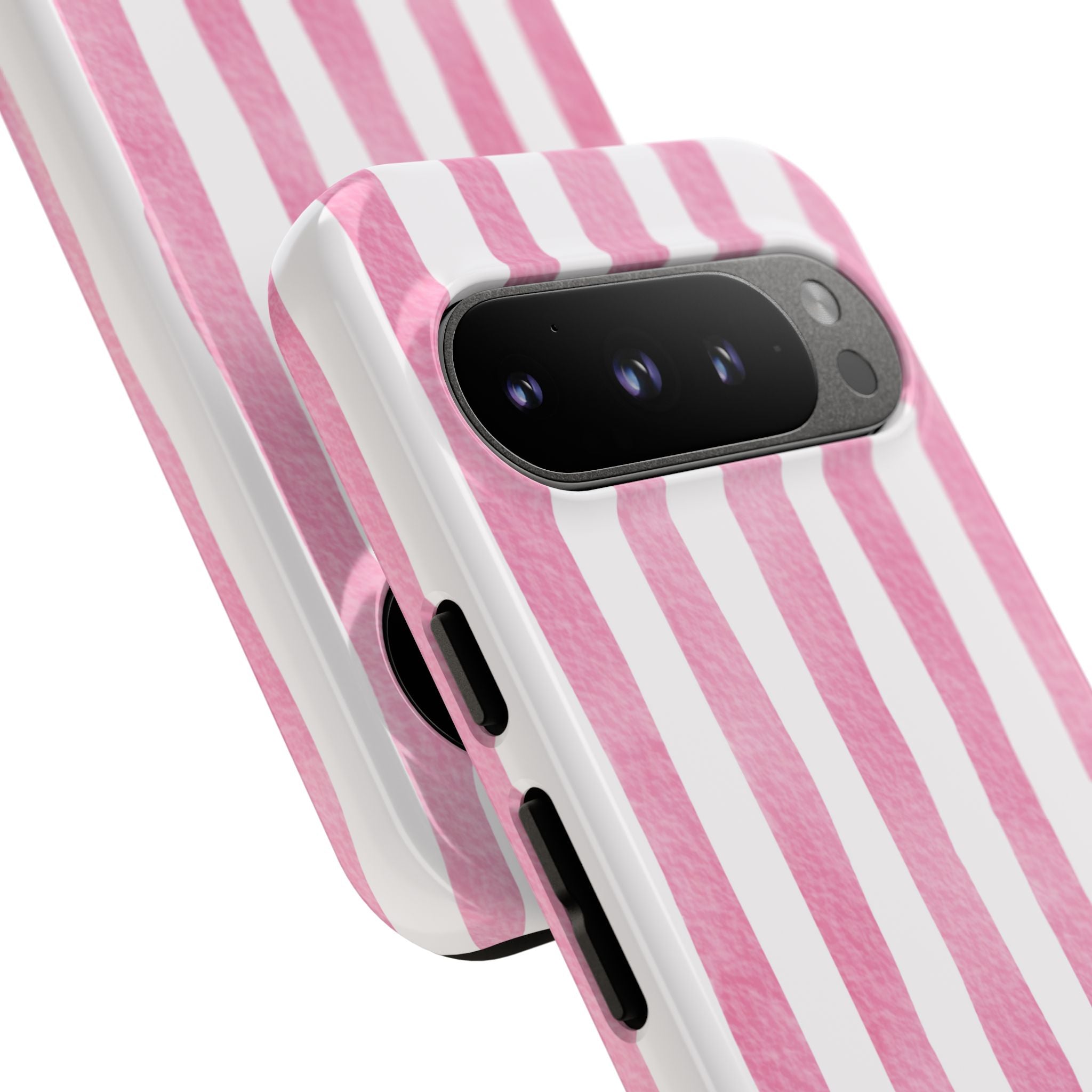 Pink Watercolor Stripes - Google Pixel Case