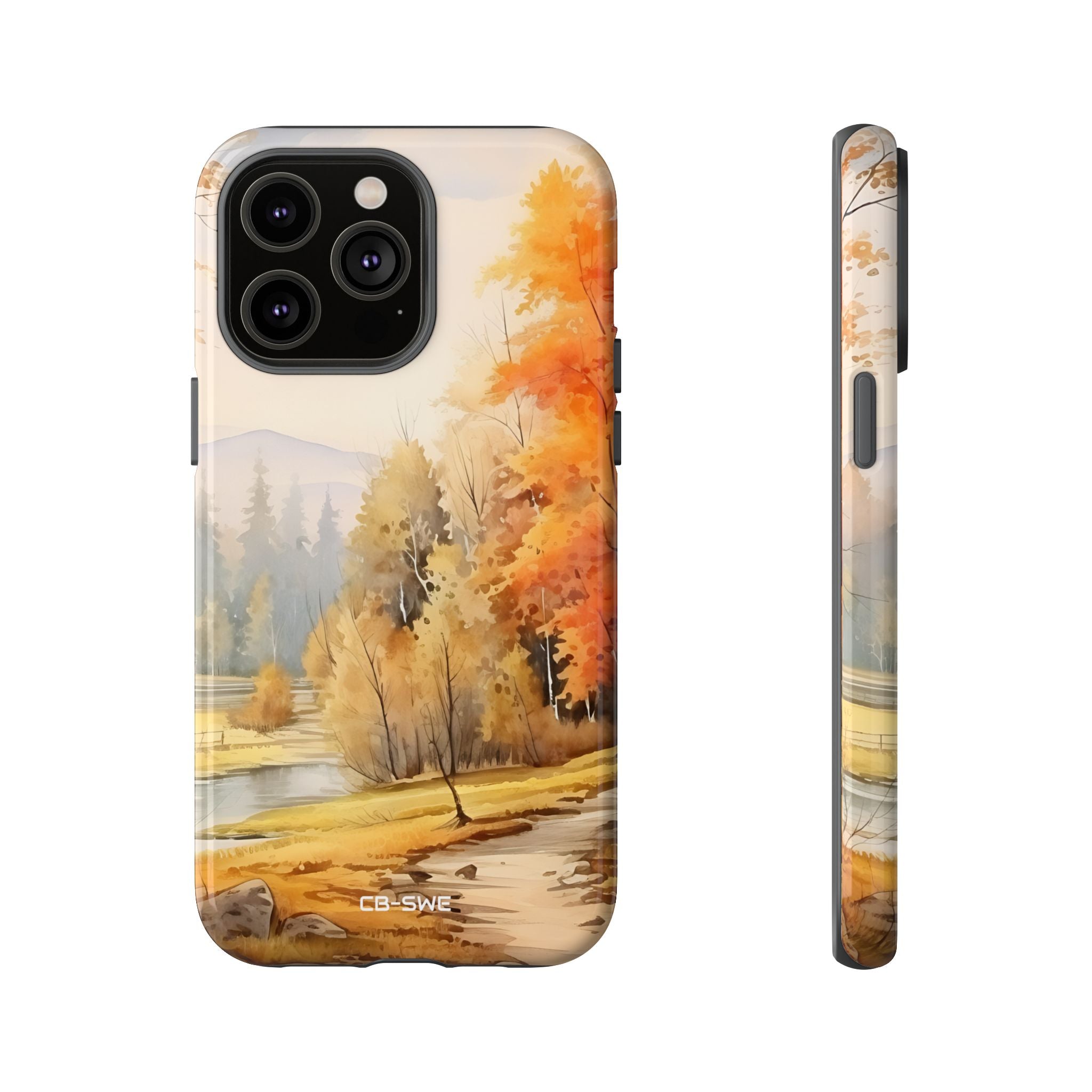 Golden Leaves Drift - iPhone Case