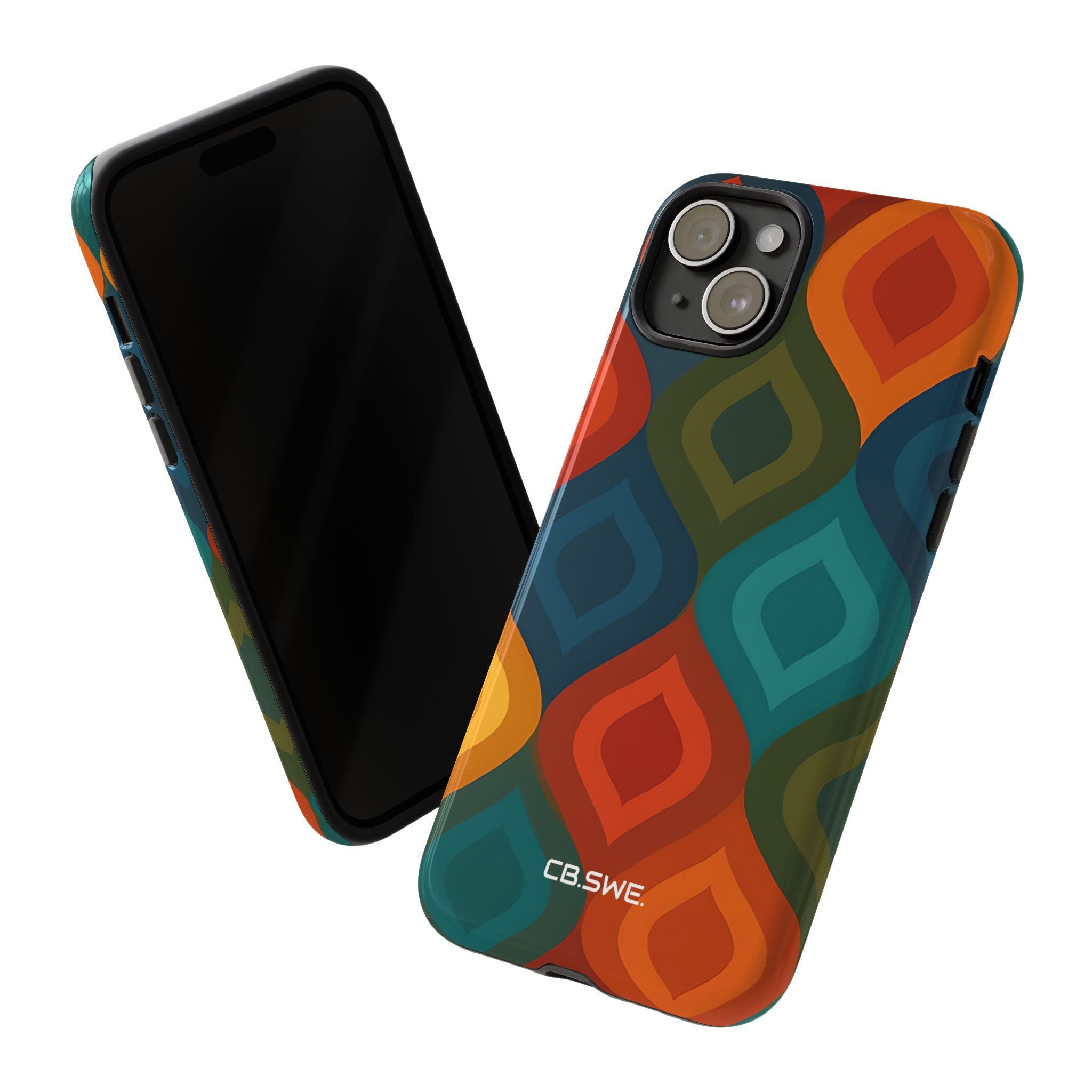 Vibrant Retro Diamond Mid-Century Seamless iPhone 15 - Tough