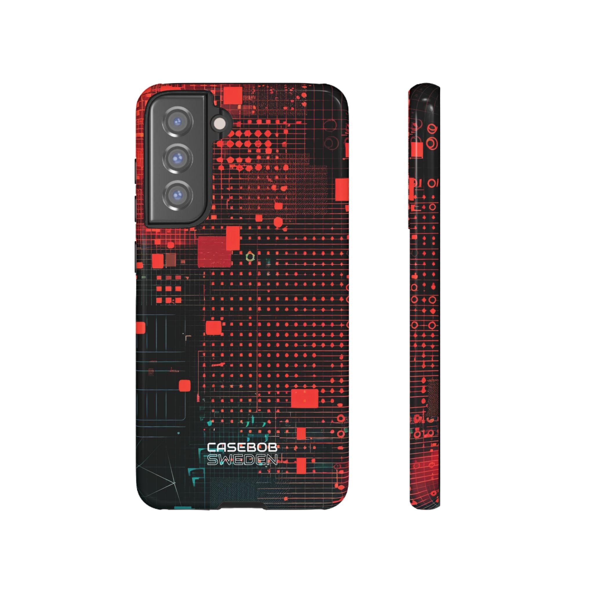 Crimson Circuit Grid Samsung S21 - Tough