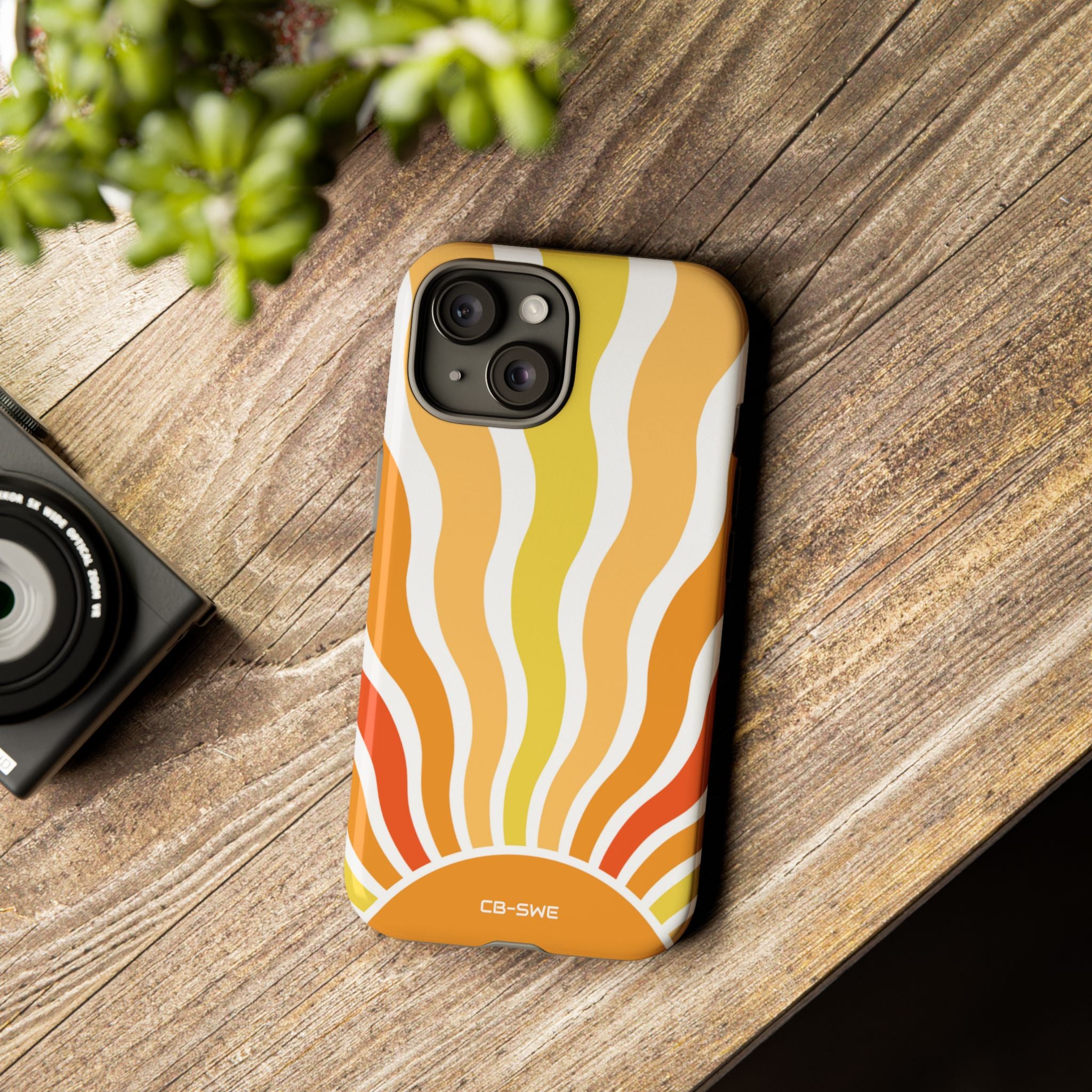 Retro Sunshine Waves - iPhone Case