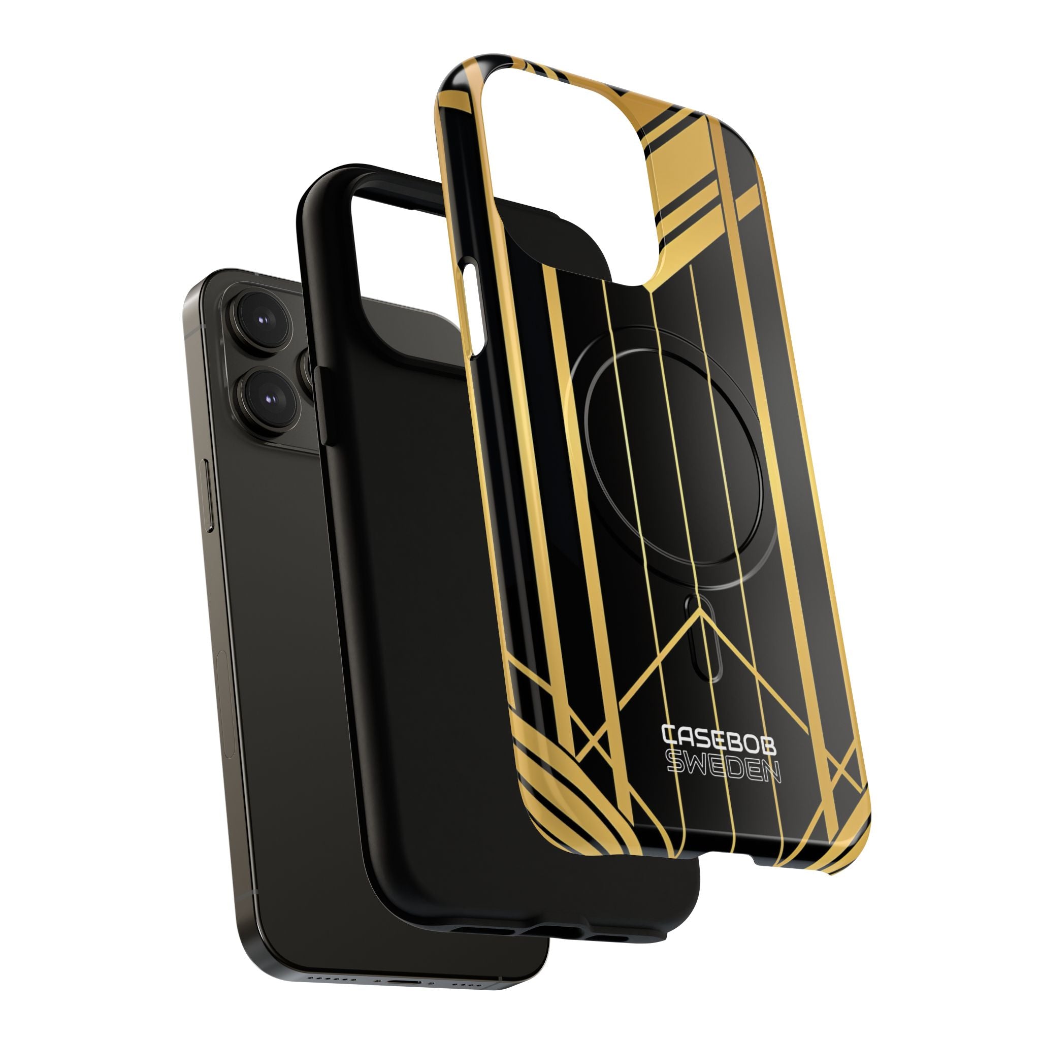 Golden Geometric Symphony iPhone 14 - Tough+