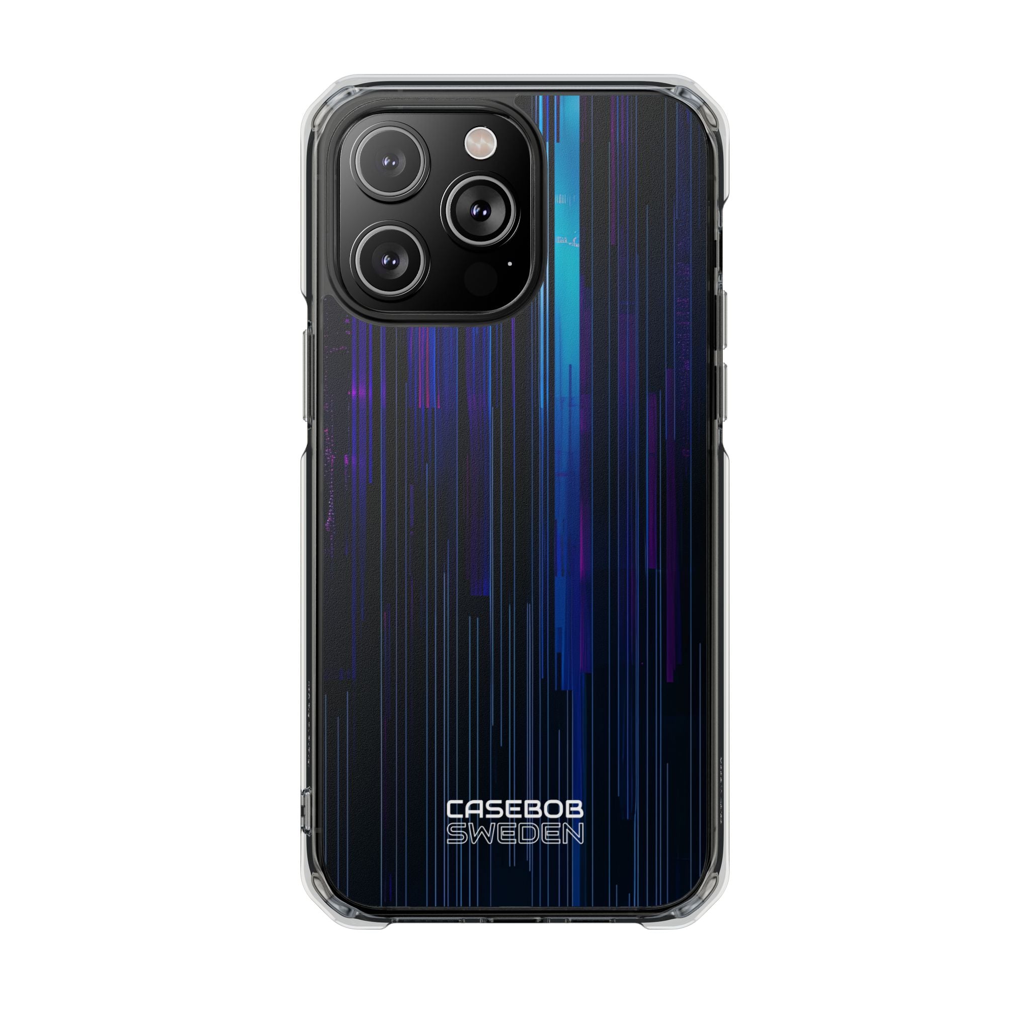 Neon Glitch Stripes iPhone 14 - Impact Clear+