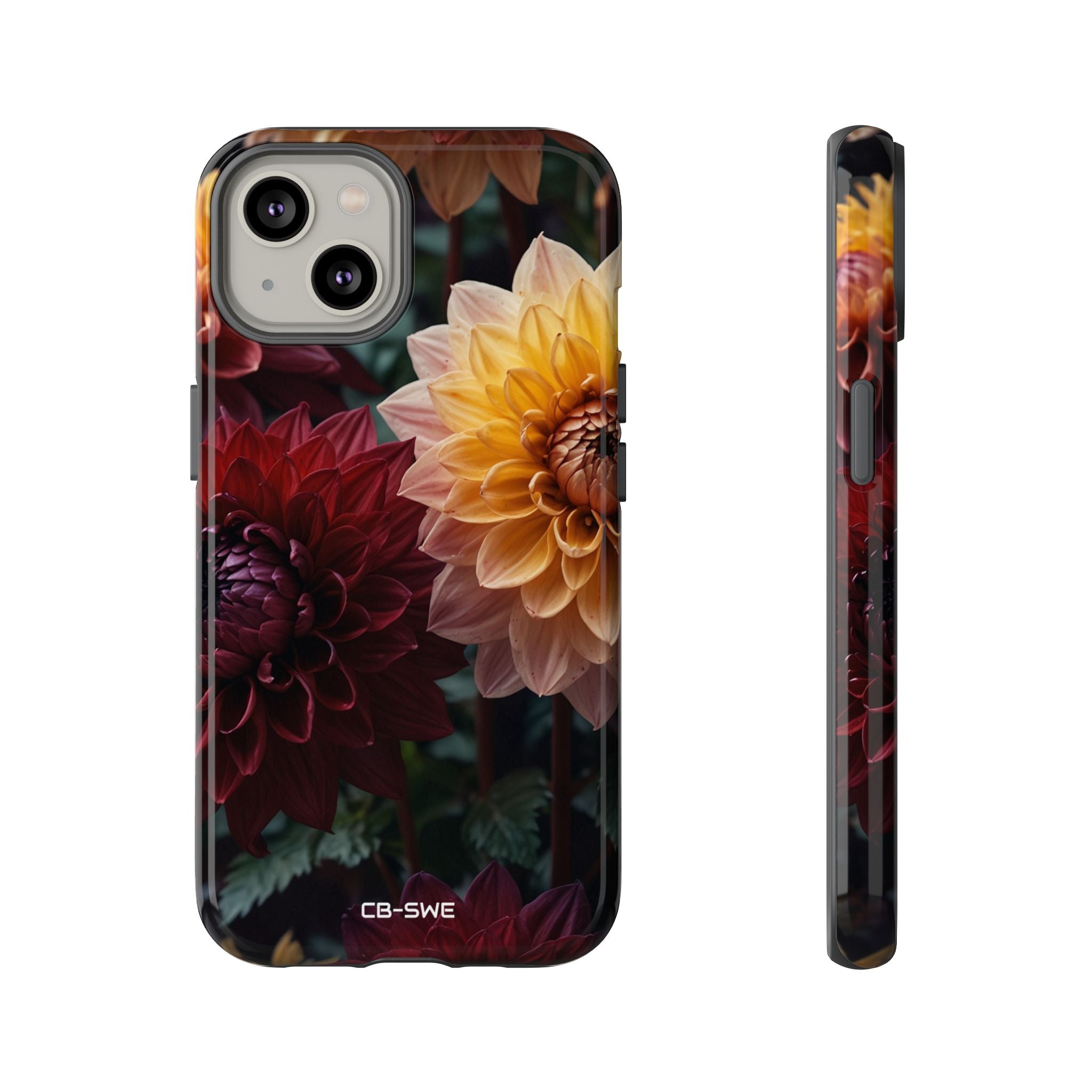 Dahlias Embrace Light - iPhone Case