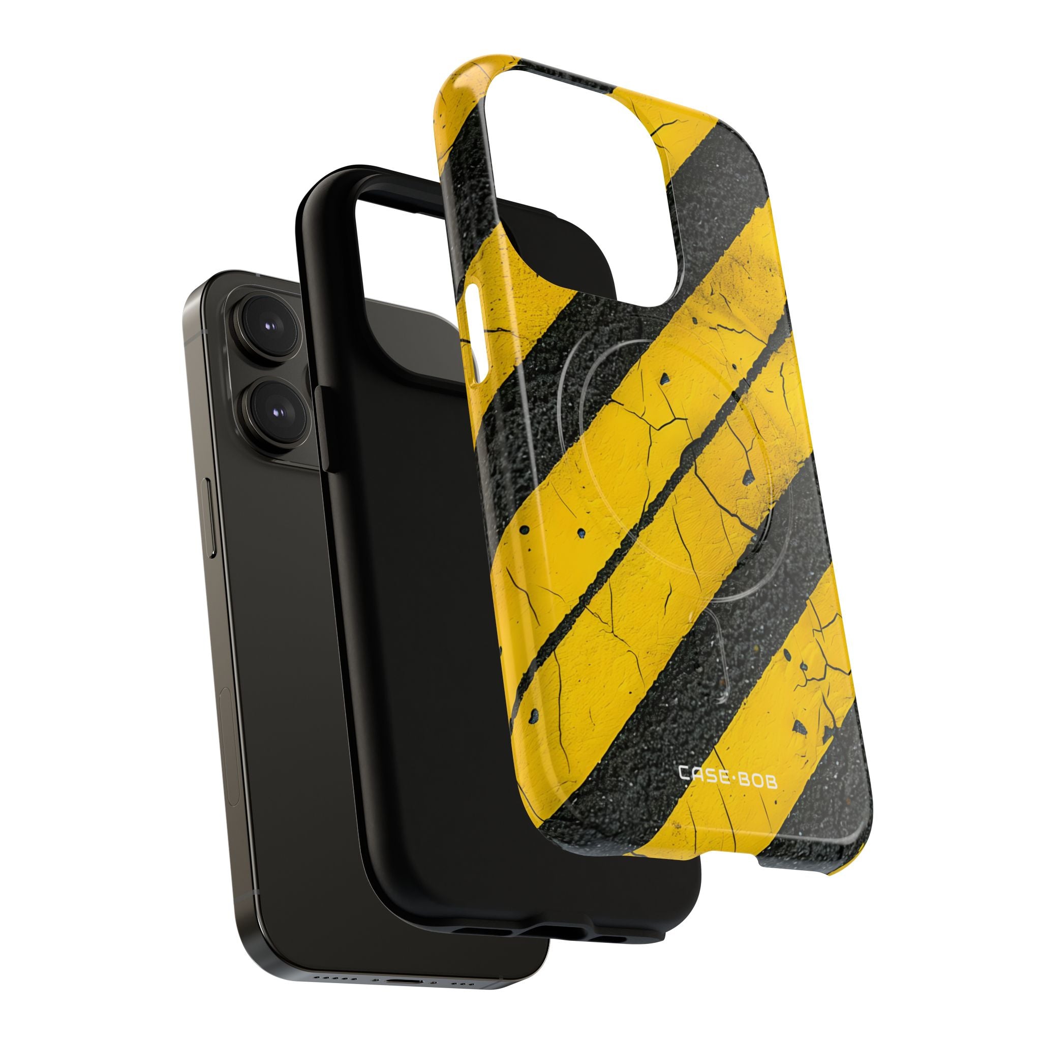 Yellow Stripe Distress iPhone 14 Pro Case - Tough+