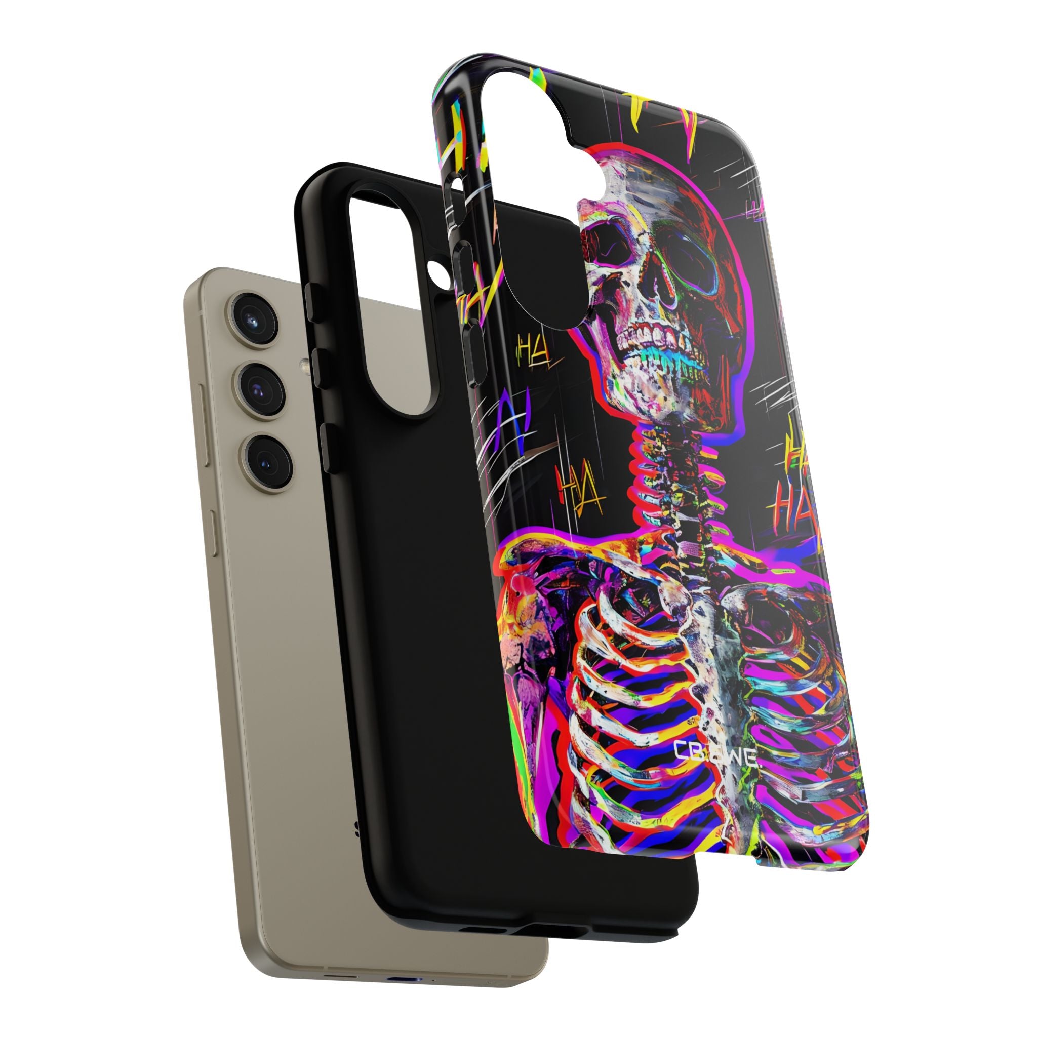 Neon Vaporwave Skeleton HA Text Samsung S24 - Tough