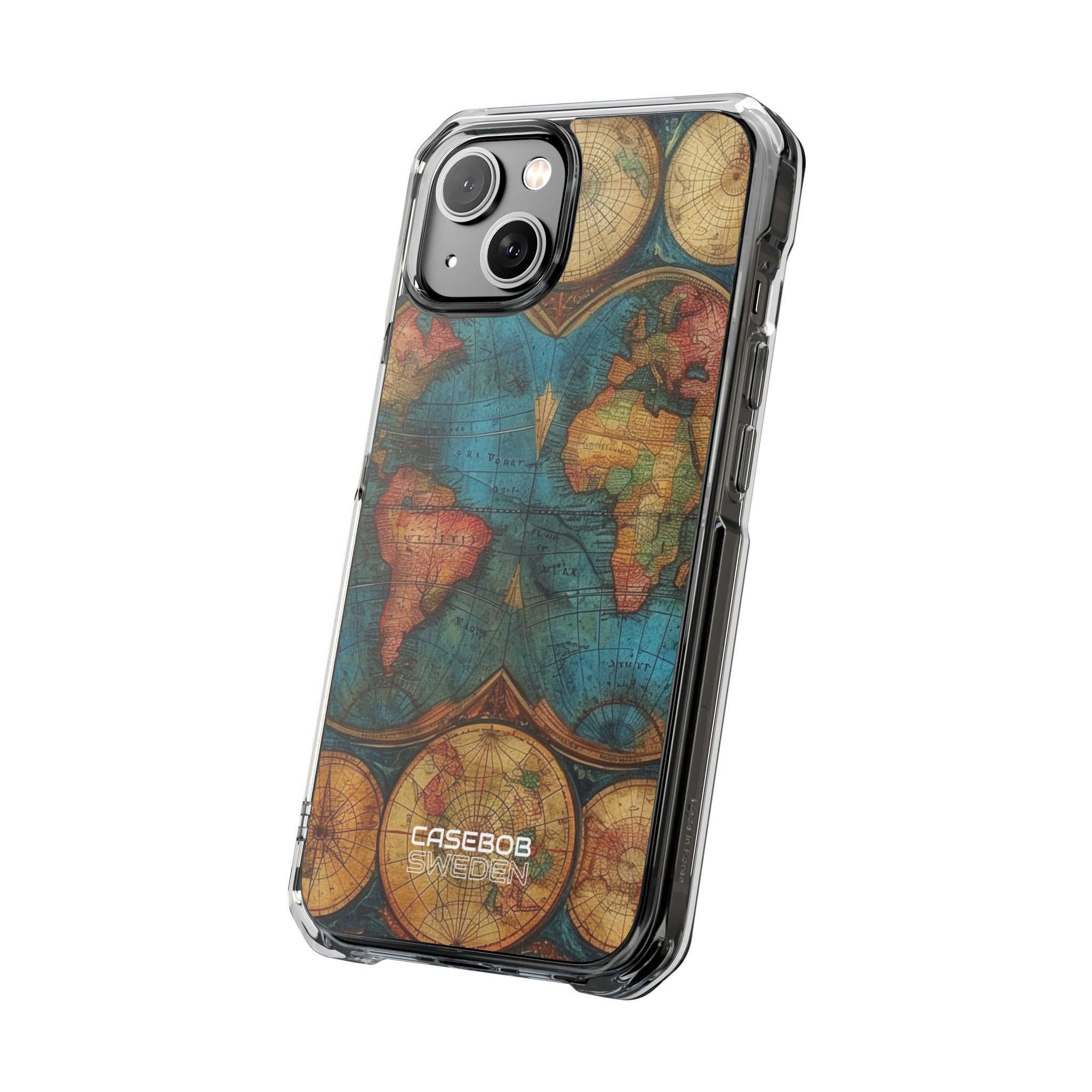 Vintage World Map iPhone 14 - Impact Clear+