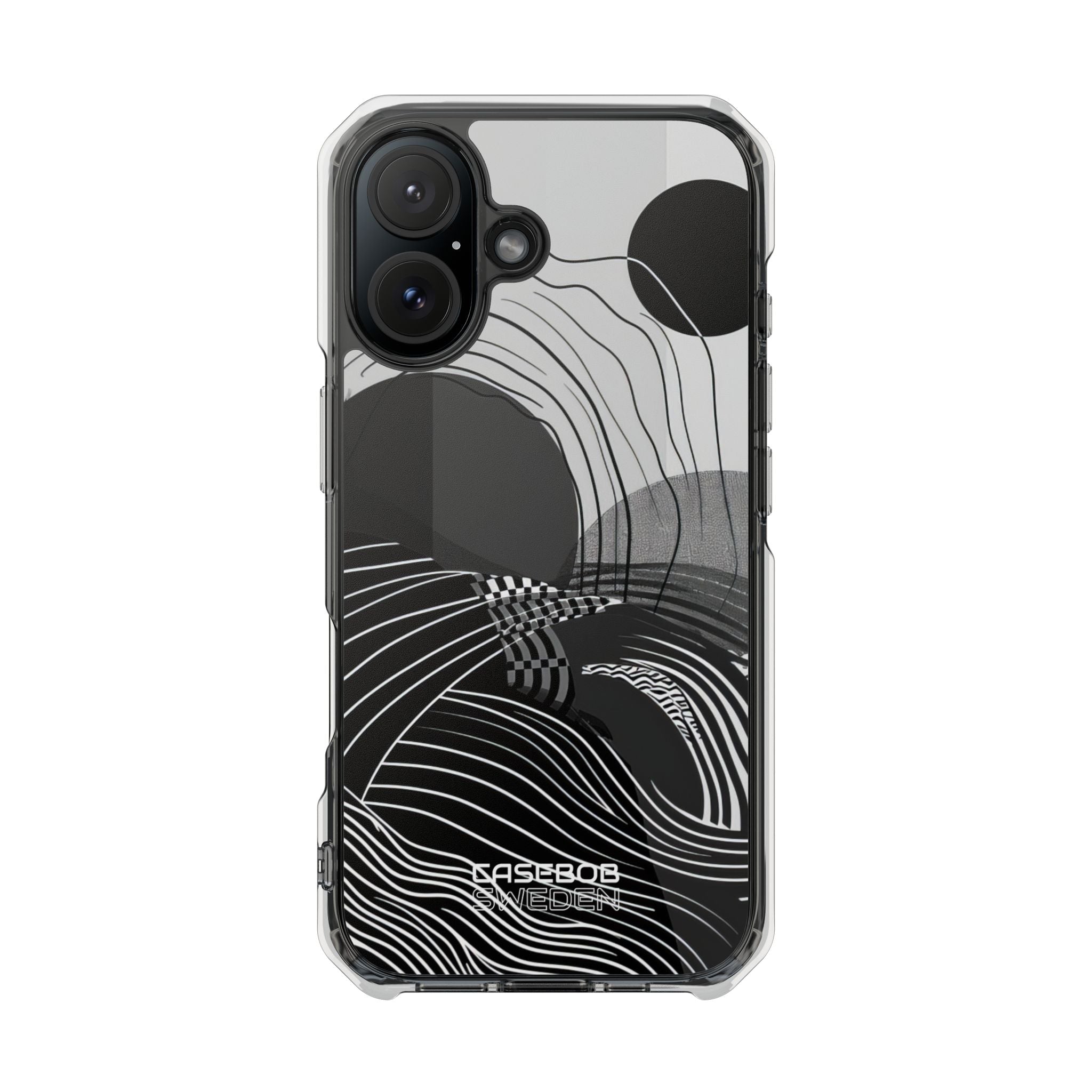 Monochrome Motion Flow iPhone 16 - Impact Clear+