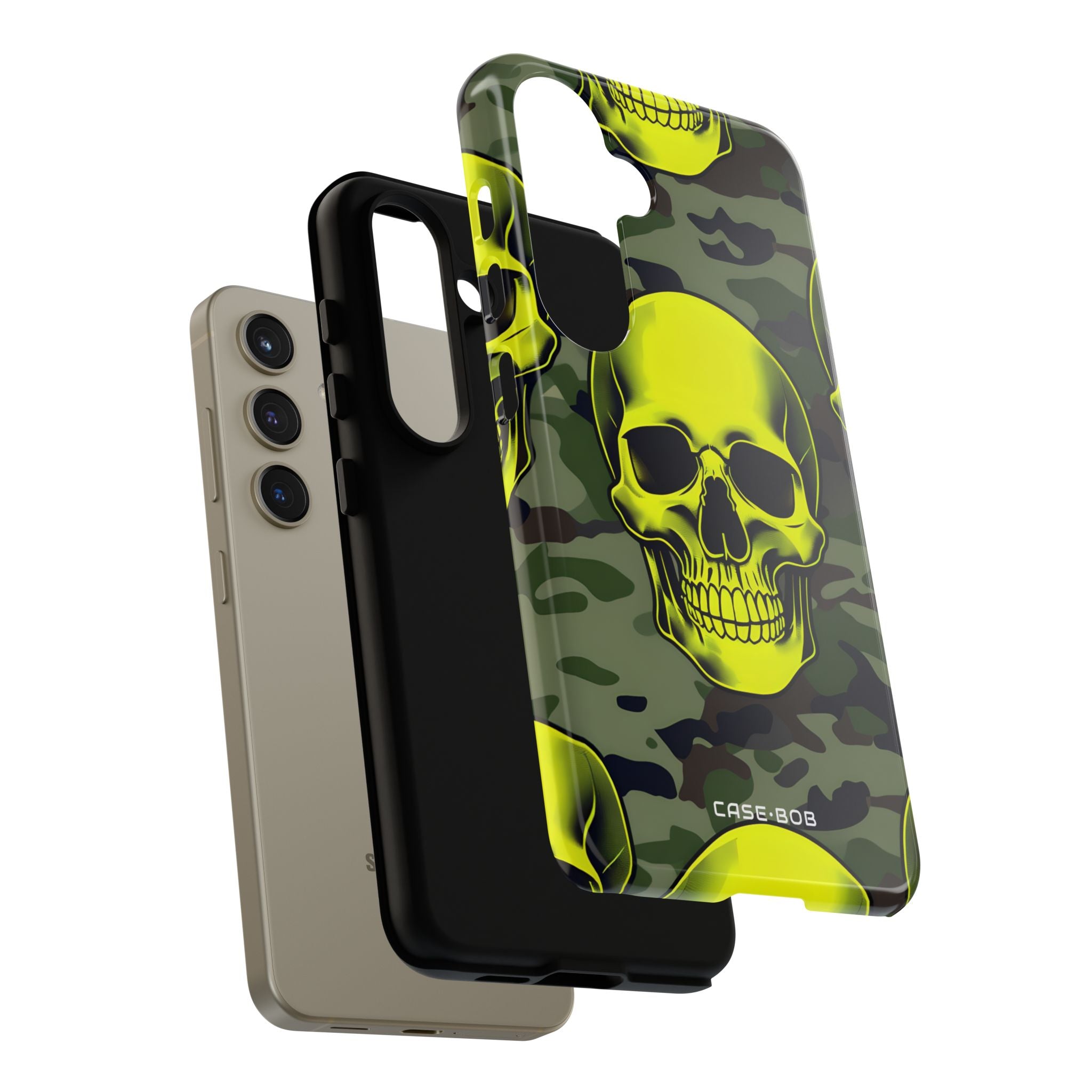 Neon Skull Camo Samsung S24 Case - Tough