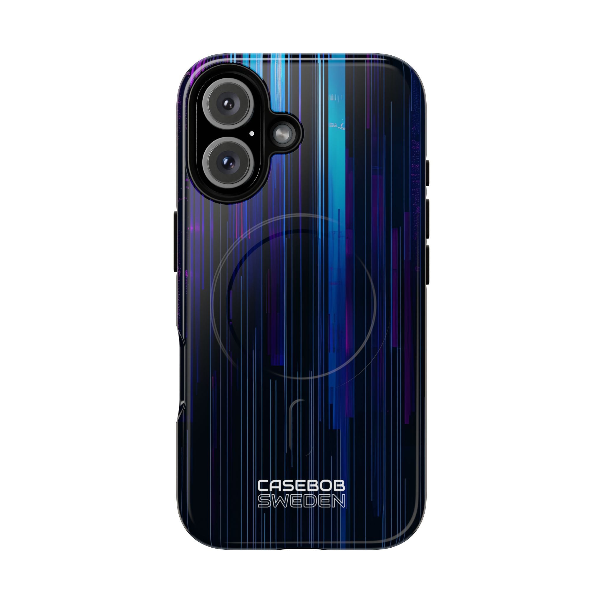 Neon Glitch Stripes iPhone 16 - Tough+
