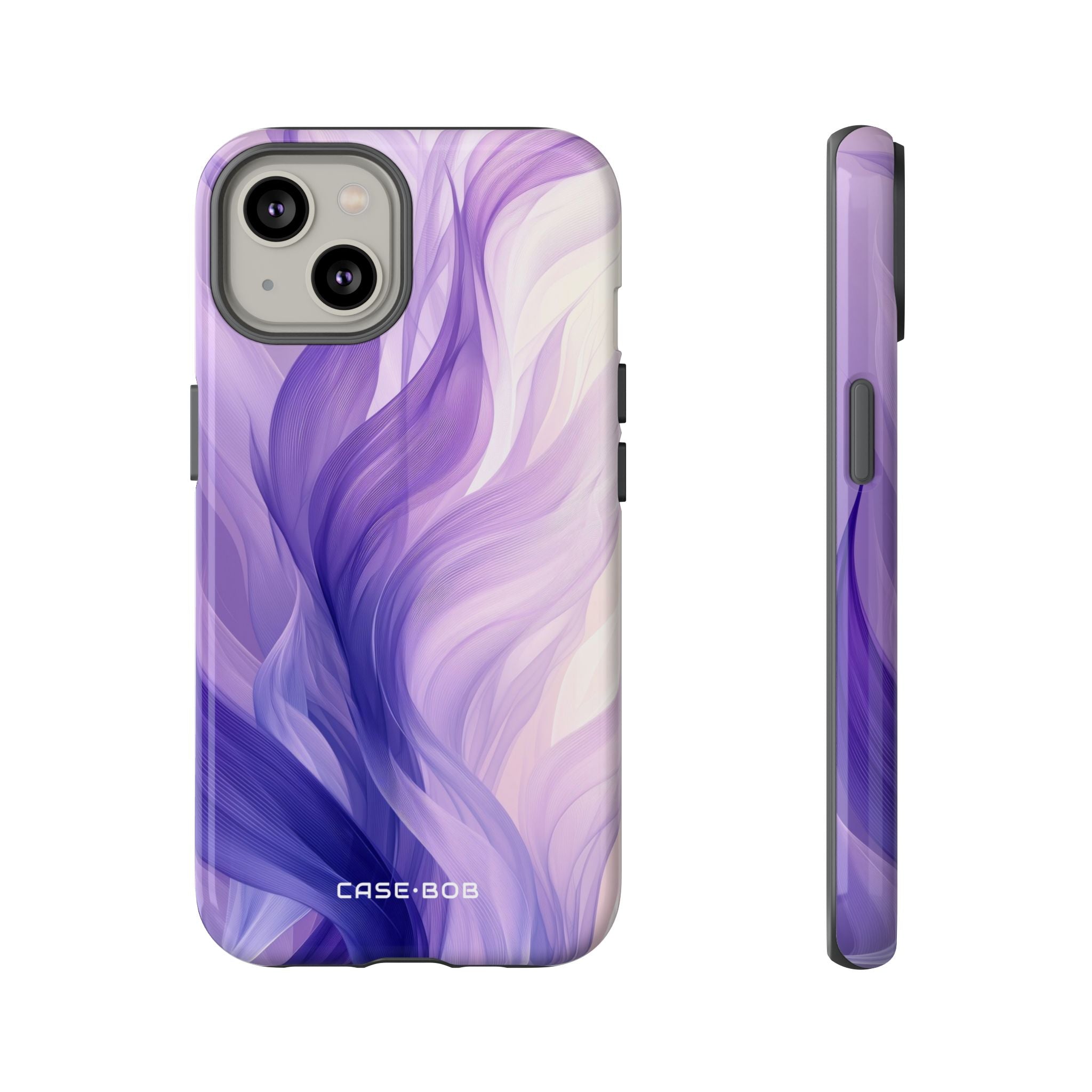 Purple Ribbon Waves iPhone 14 Case - Tough