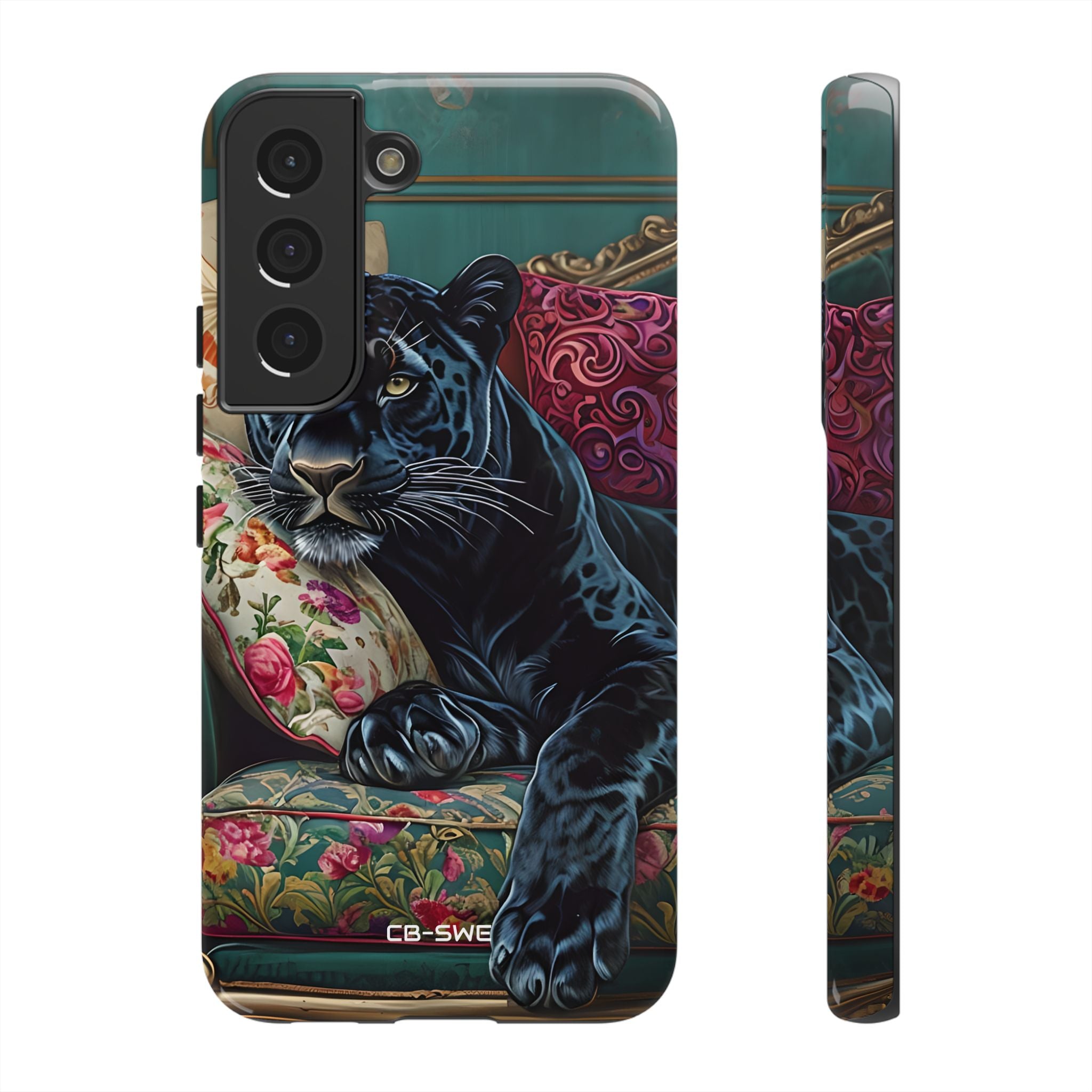 Panther on Vintage Chaise - Samsung Case