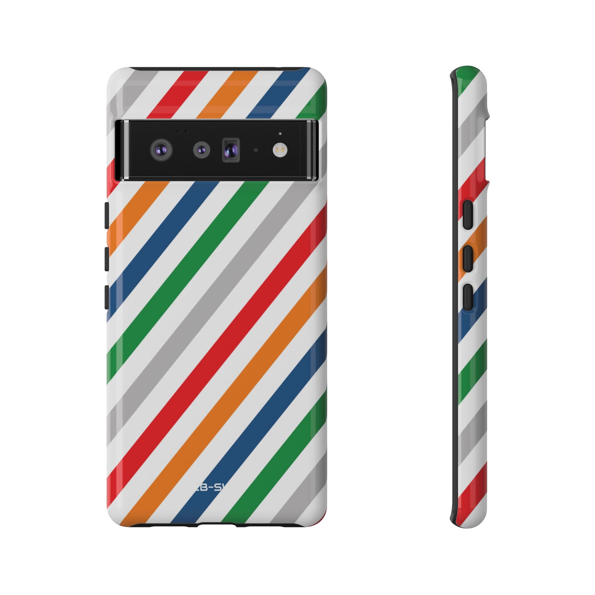Vibrant Geometric Stripes - Google Pixel Case