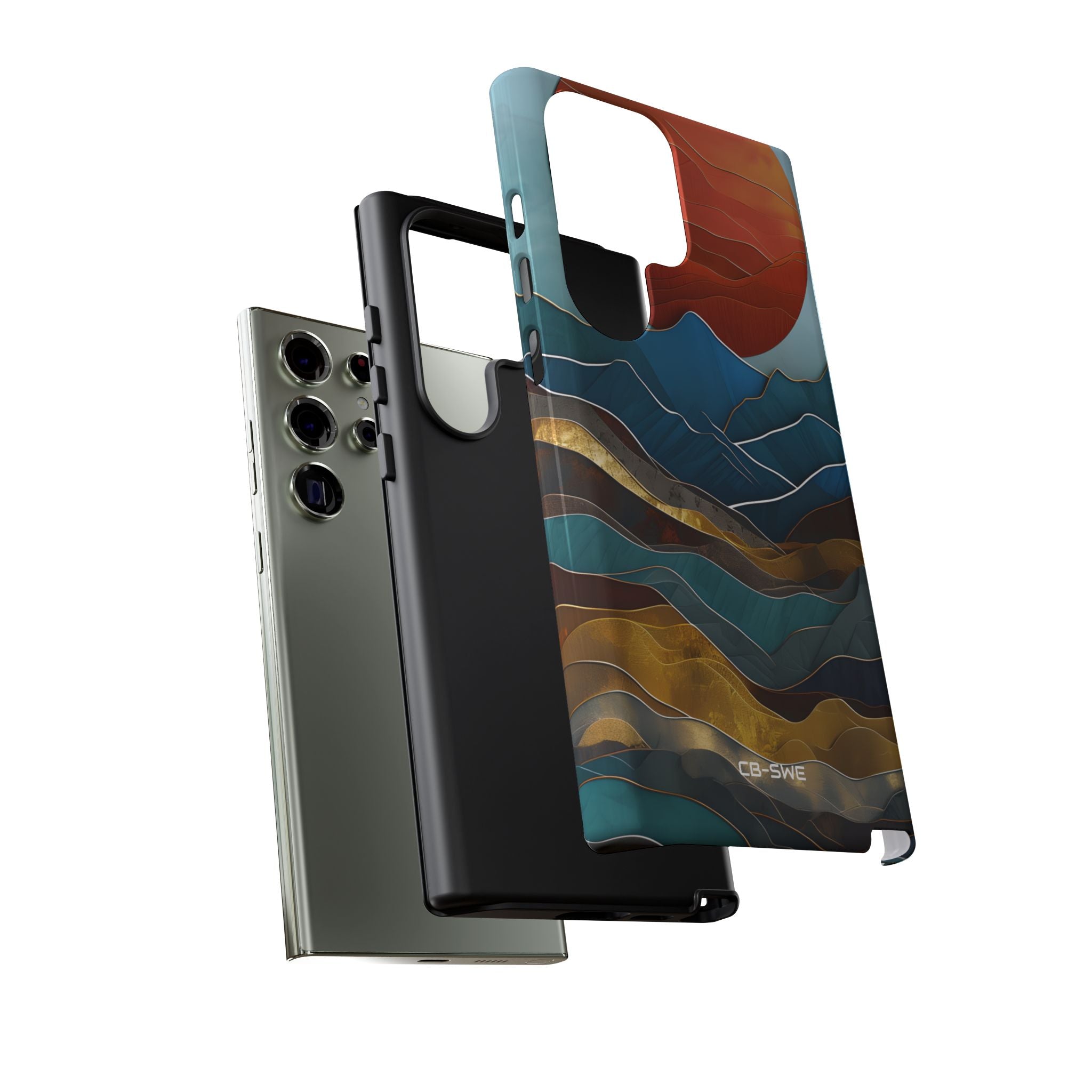 Sunset Geometry Waves - Samsung Case