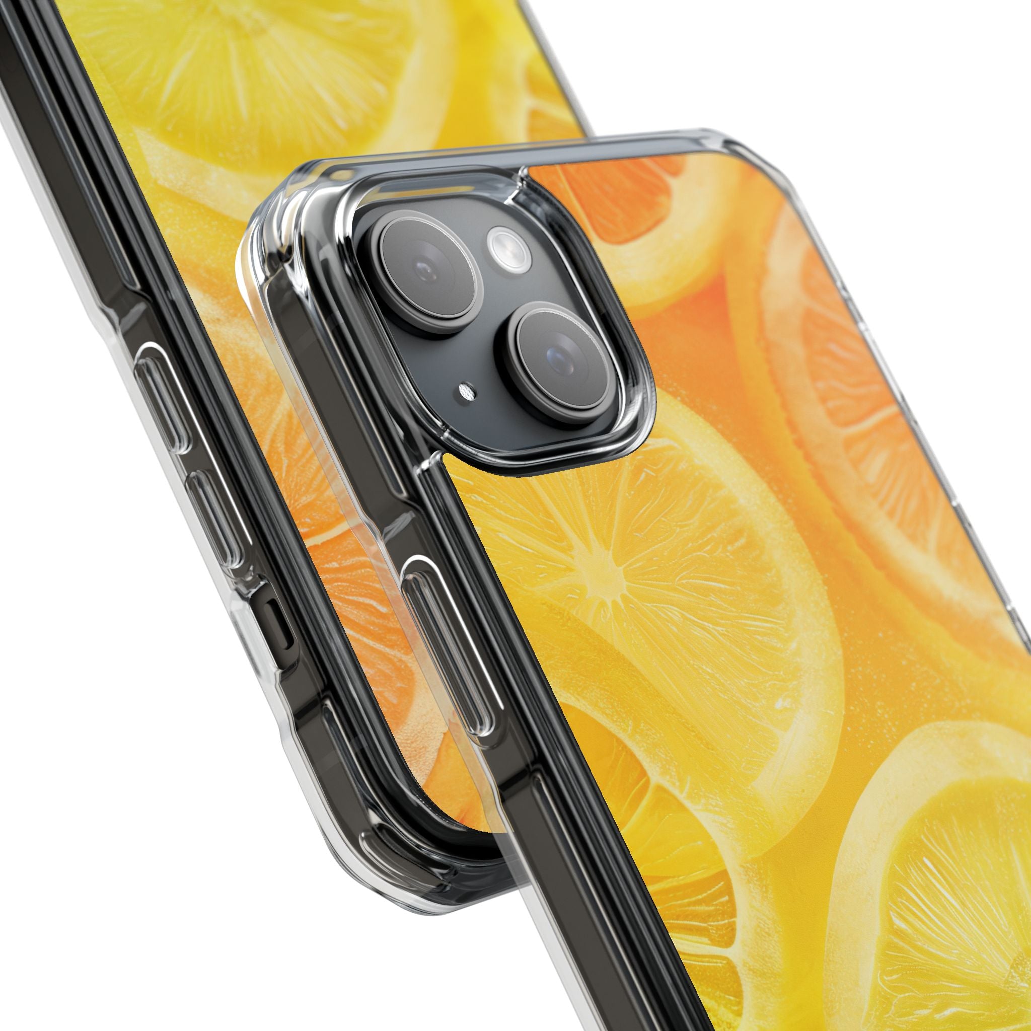 Citrus Splash Burst iPhone 15 - Impact Clear+
