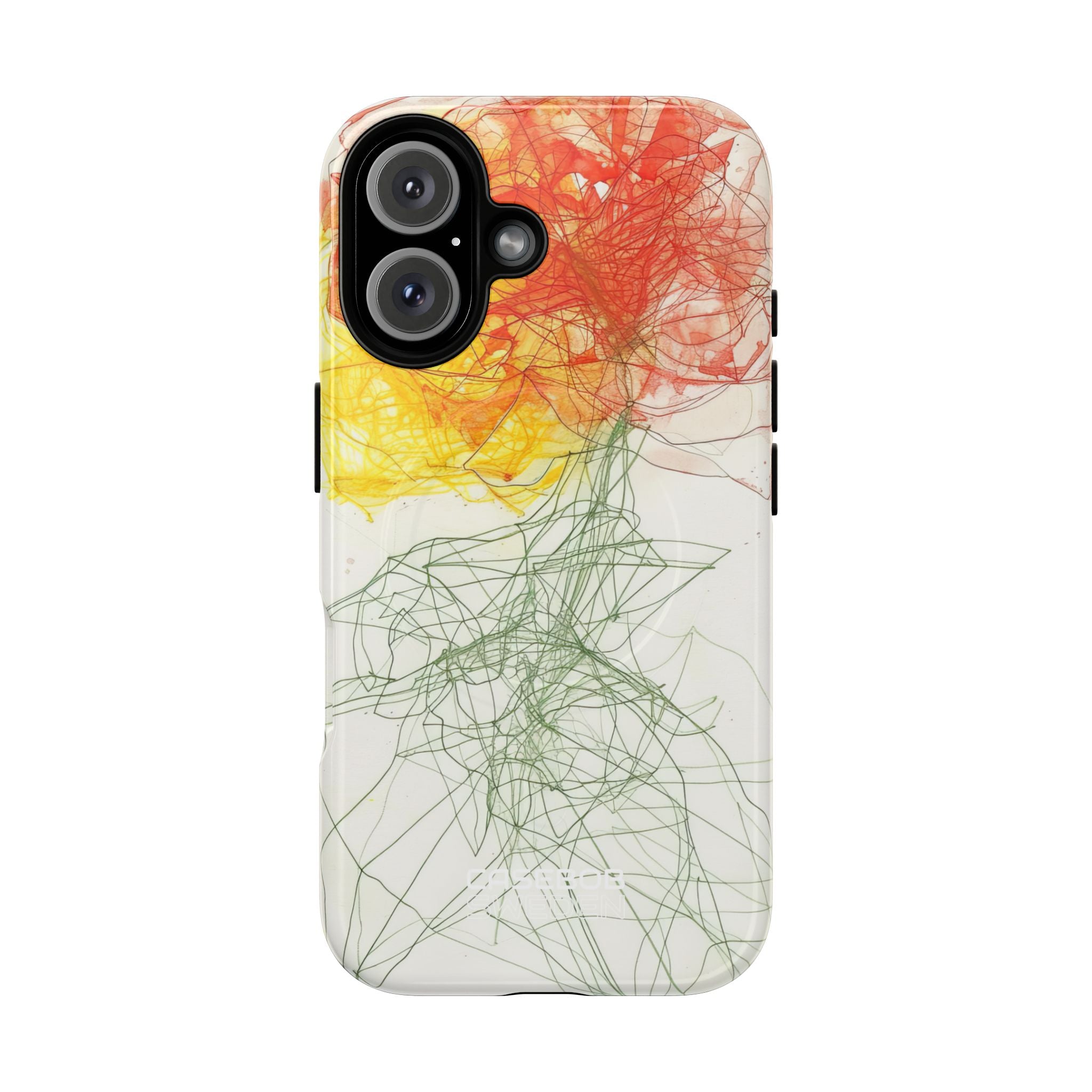 Fiery Blossom Tangle iPhone 16 - Tough+