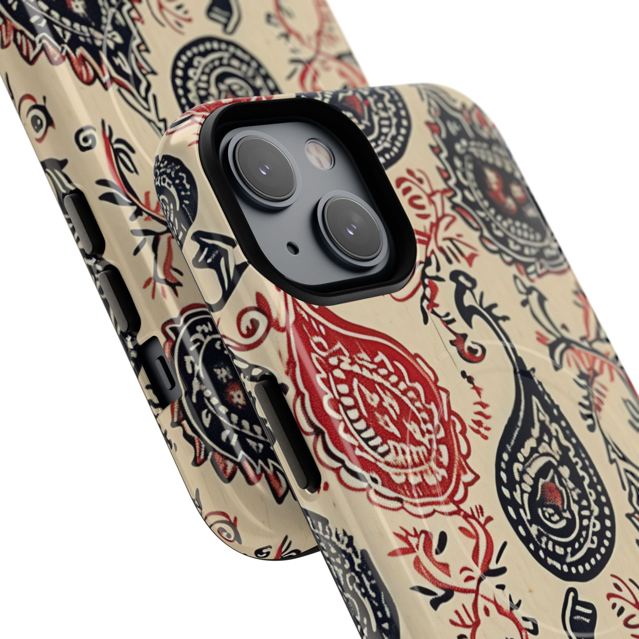 Navy Paisley Swirl iPhone 14 - Tough+