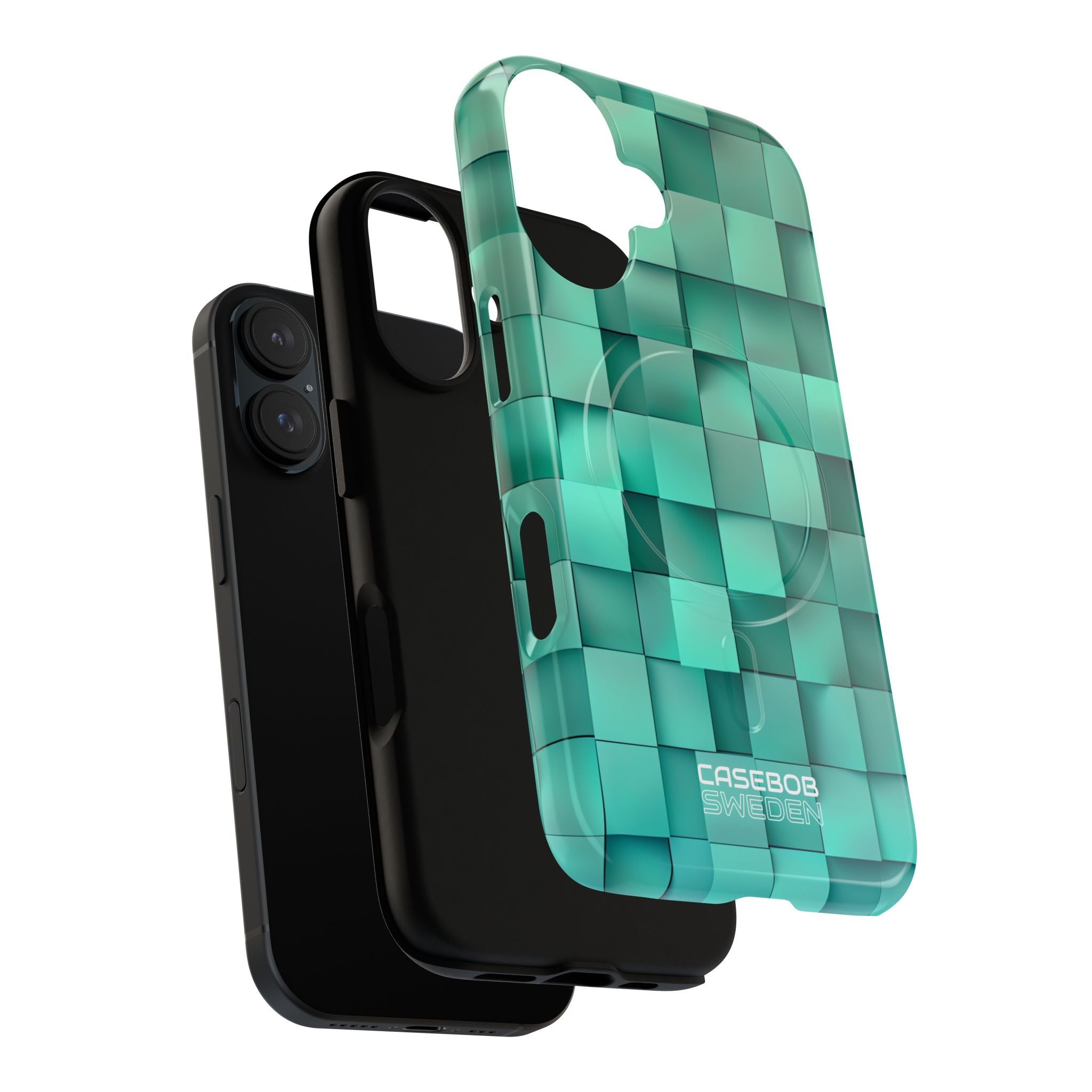Folded Blue Squares iPhone 16 - Tough+