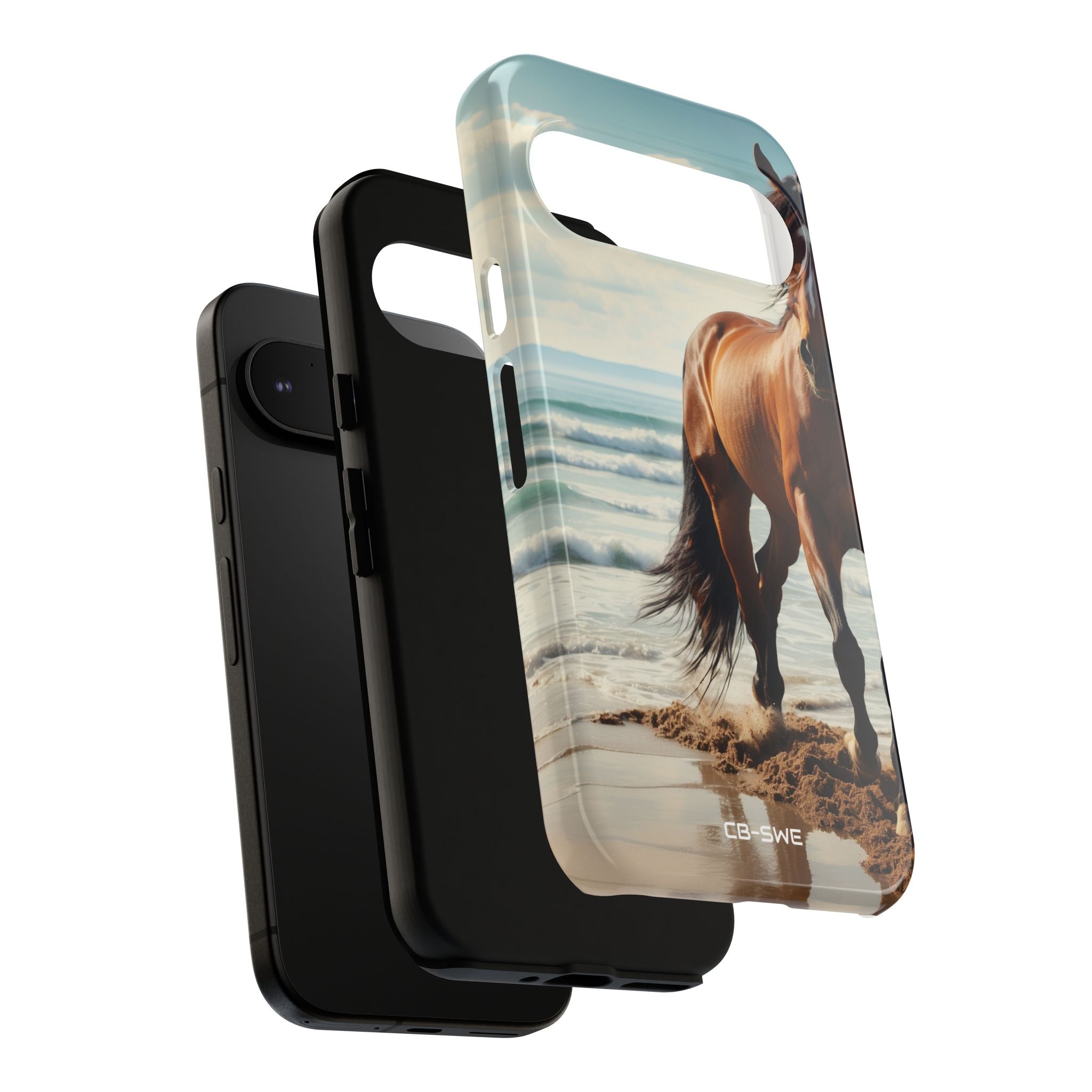Horse Gallops Shoreline - Google Pixel Case