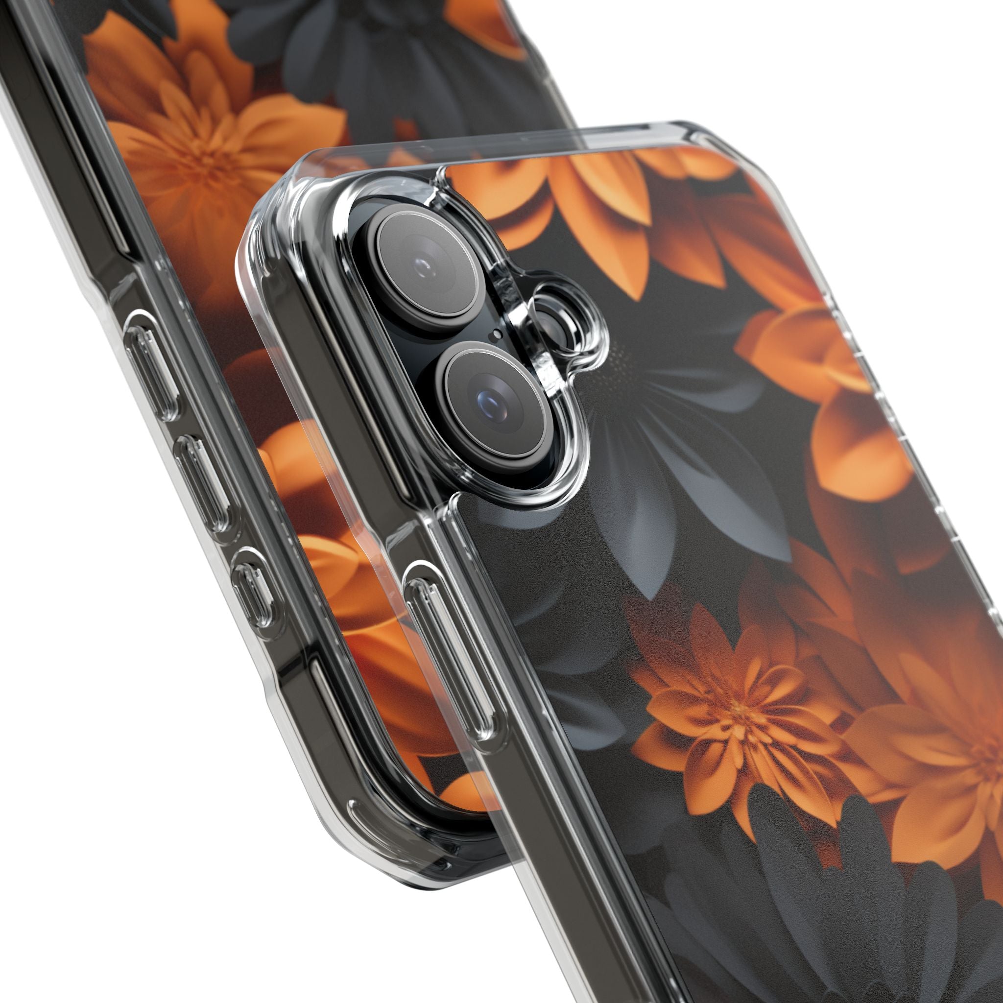 Graphical Orange Florals iPhone Case - Impact