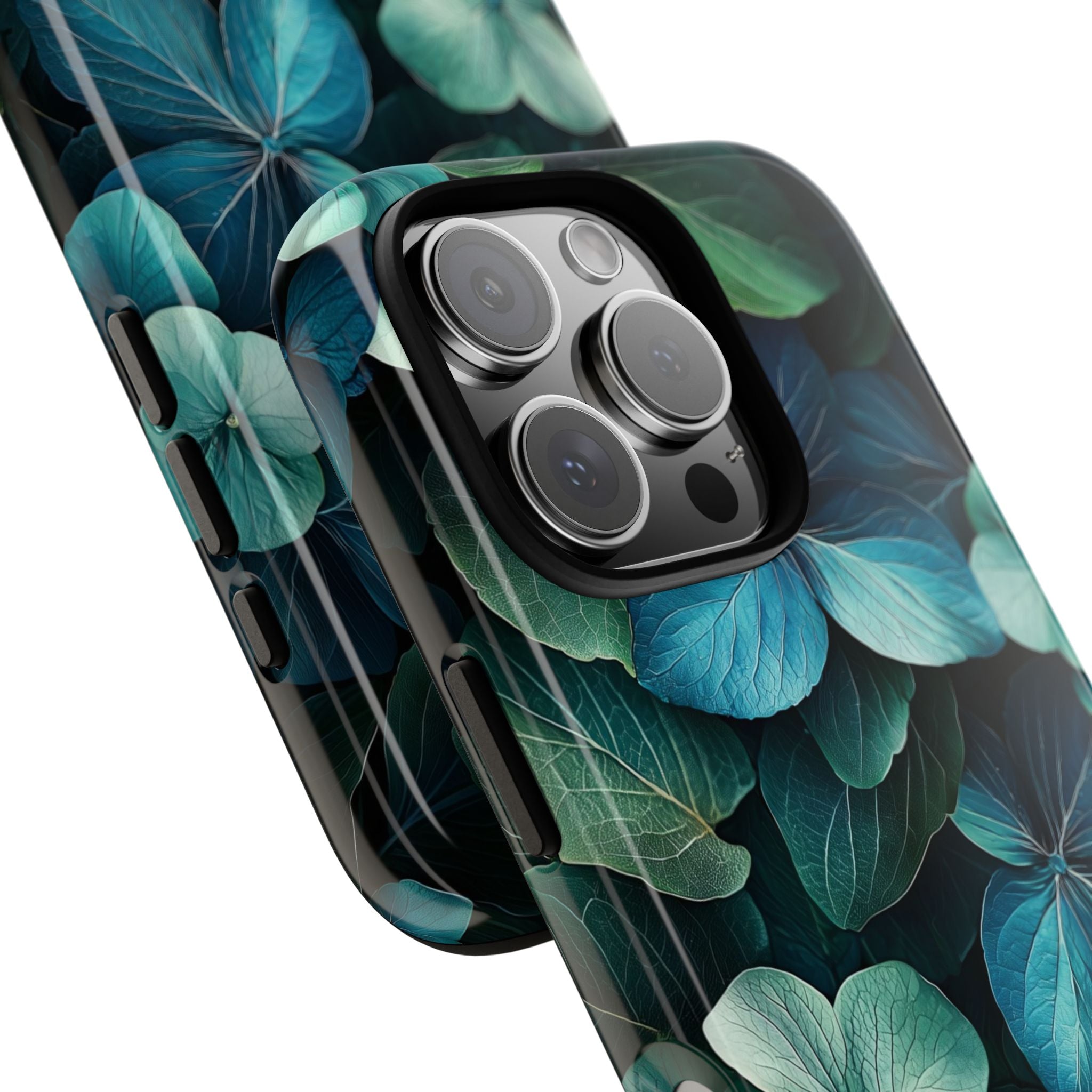 Tan Blossom Blues iPhone 16 Pro Case - Tough