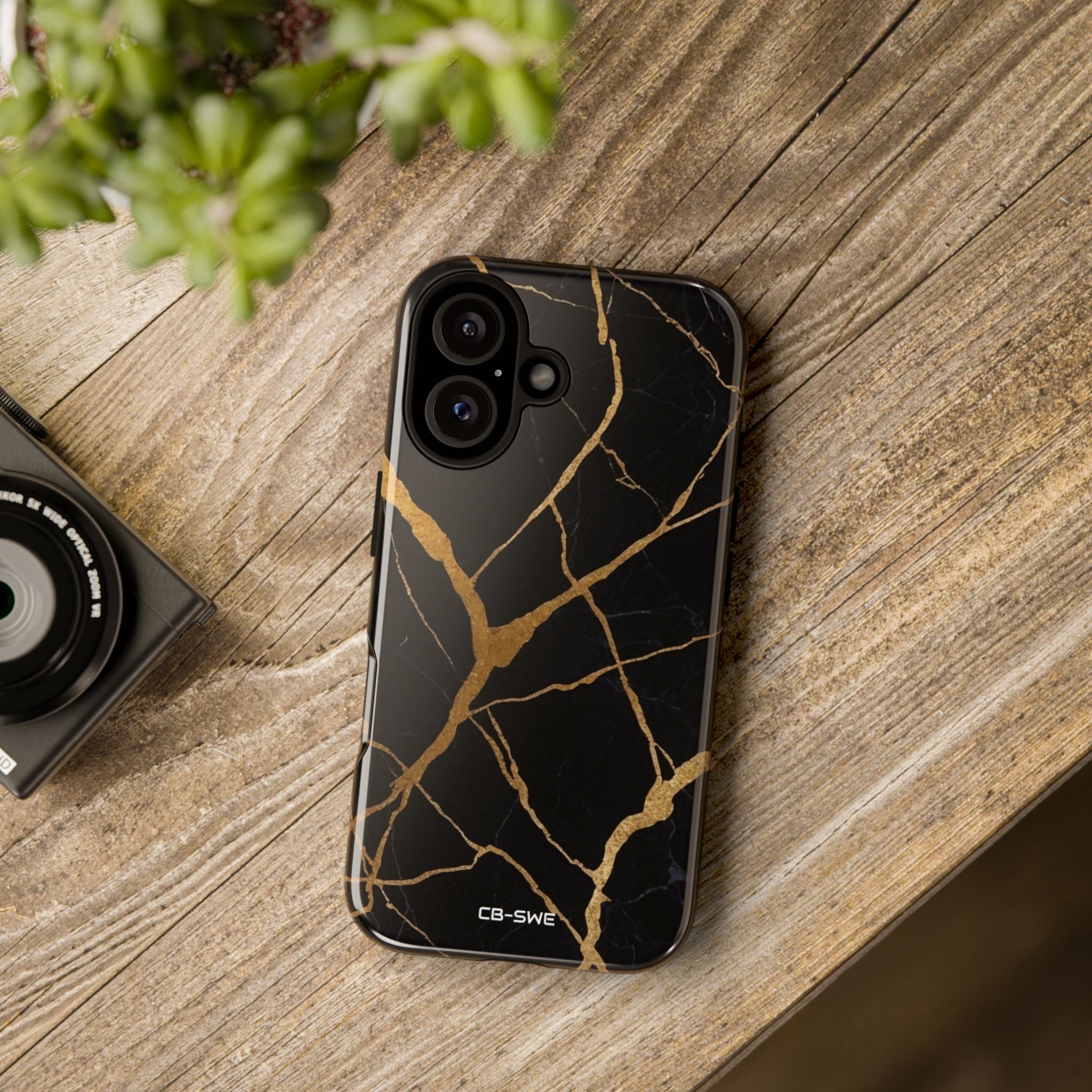 Golden Veins Twist - iPhone Case