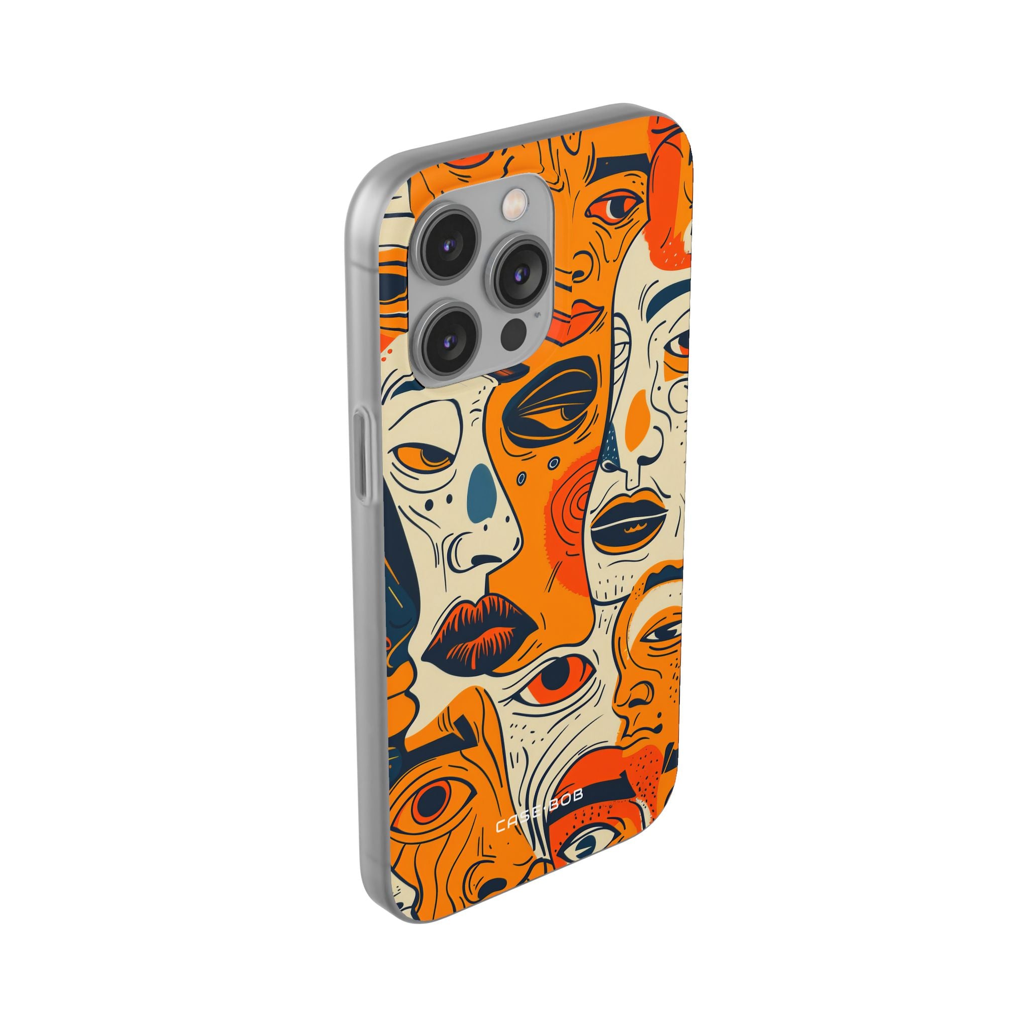 Tangled Faces Sunset iPhone 14 Pro Max Case - Soft