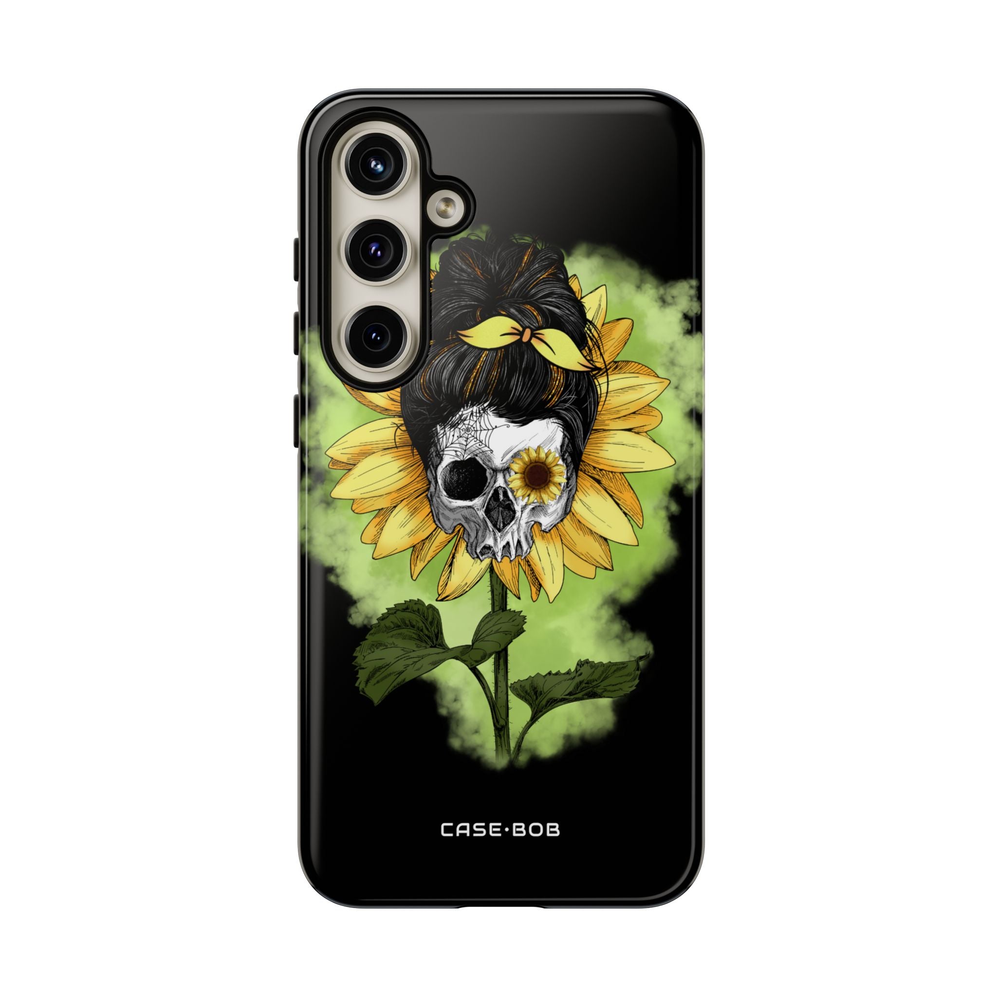 Sunflower Skull Samsung S24 Plus Case - Tough