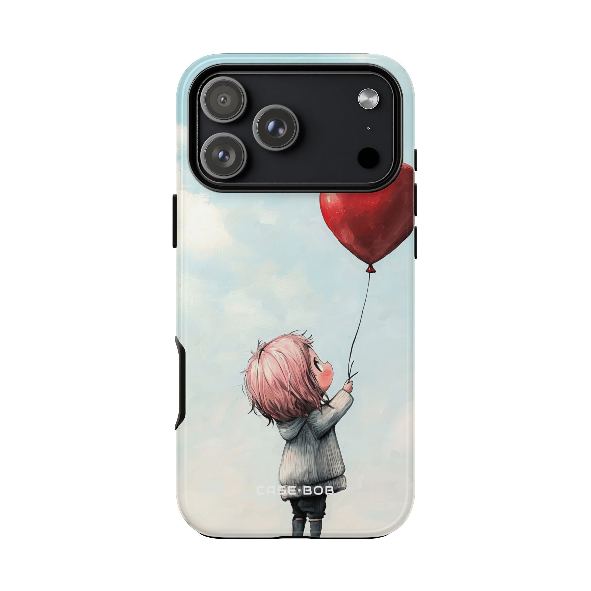 Heart Balloon Glow iPhone 17 Pro Max Case - Tough