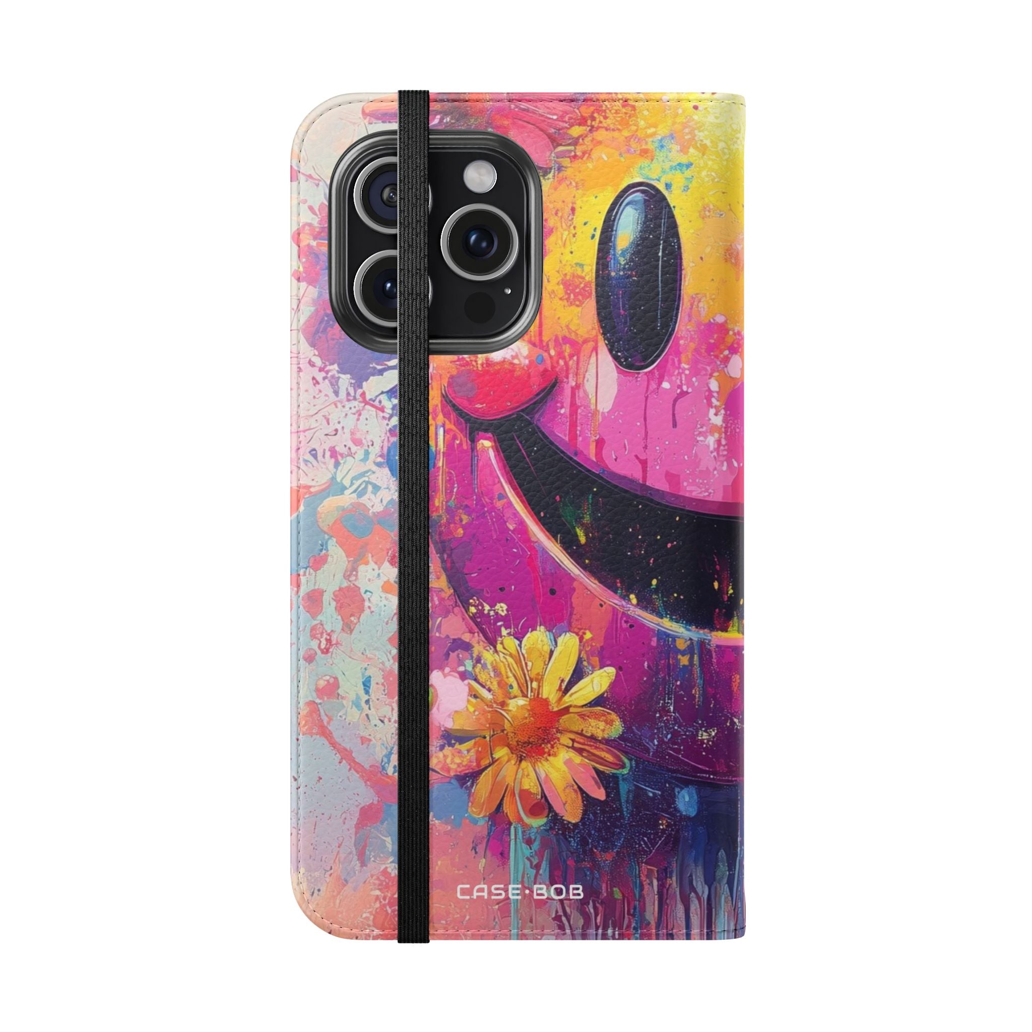 Smiley Bloom Drip - iPhone 15 Pro Max Case - Wallet