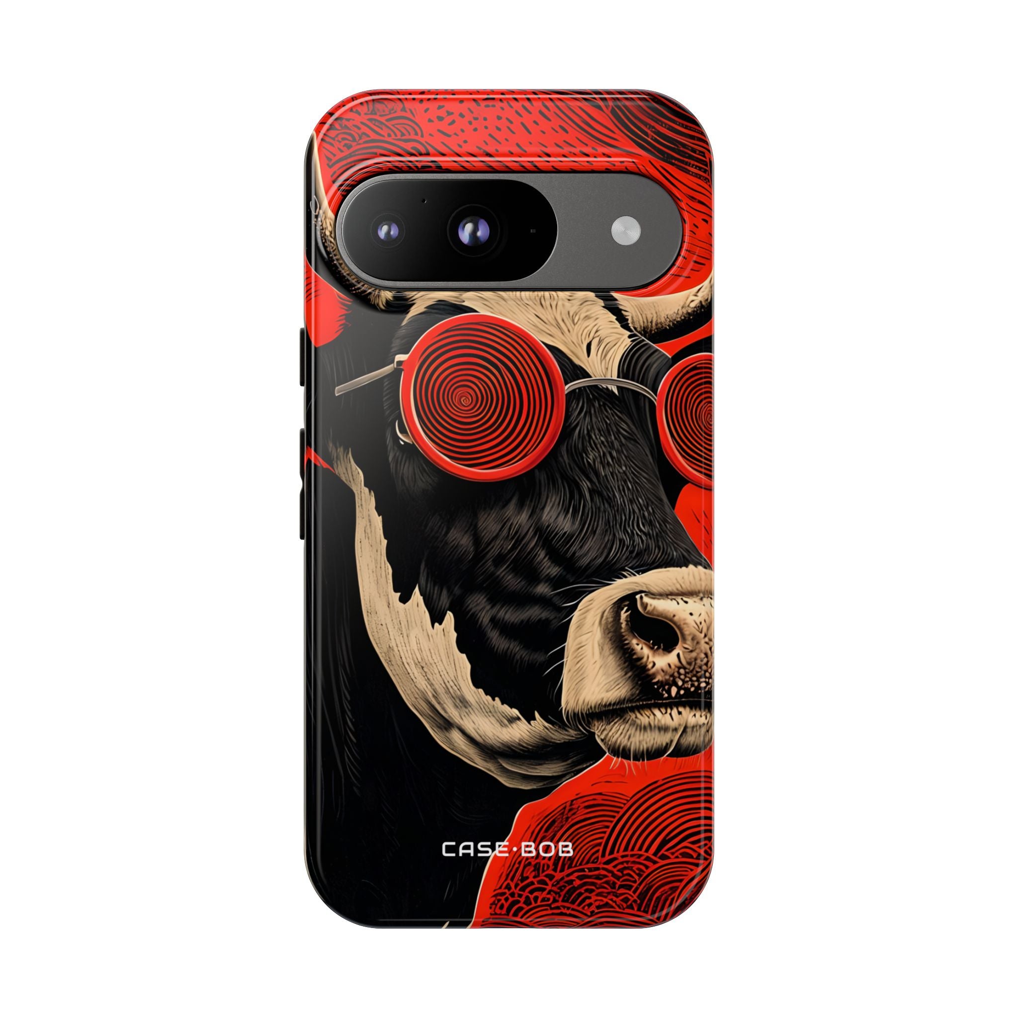 Hypnotic Cow Google Pixel 9 Case - Tough