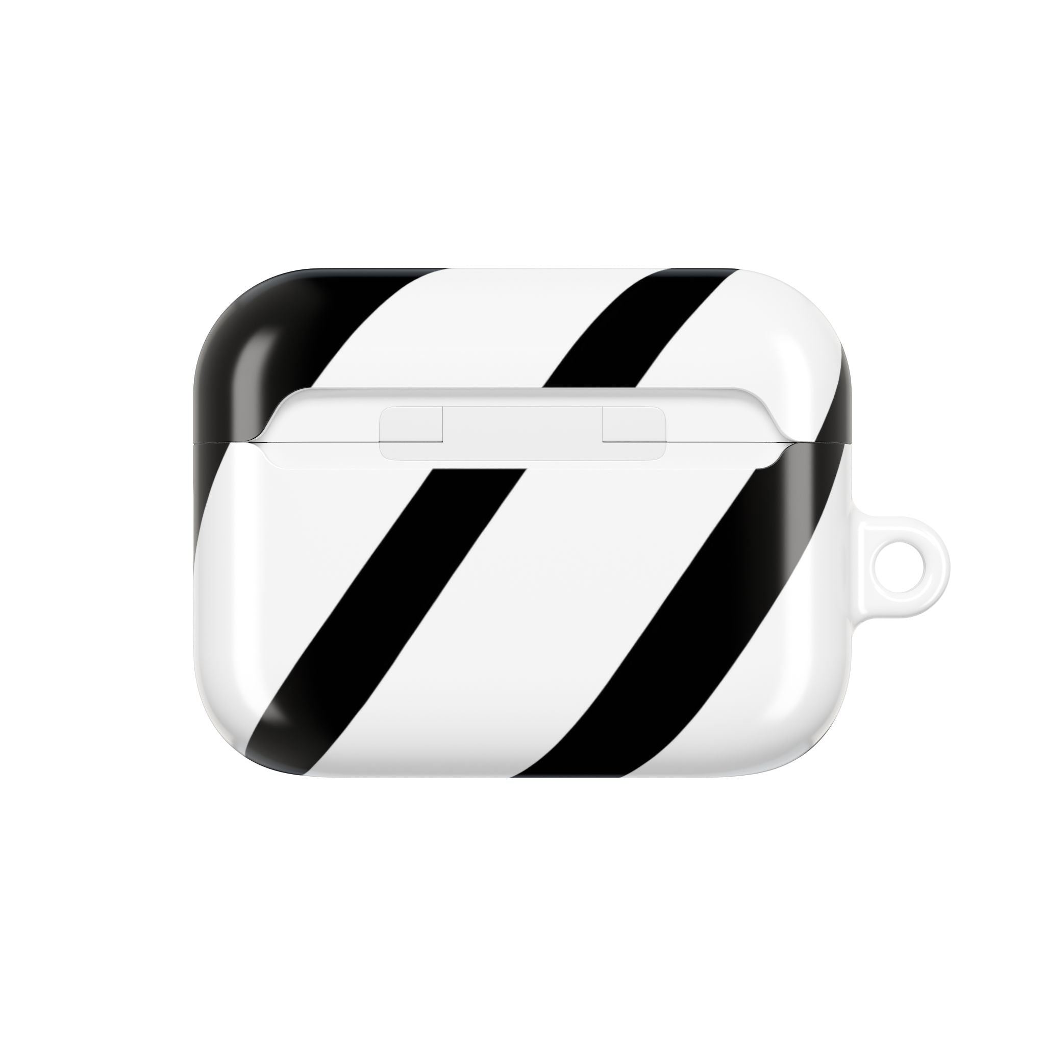 Diagonaaliraitoja Mustavalkoinen - AirPods Case