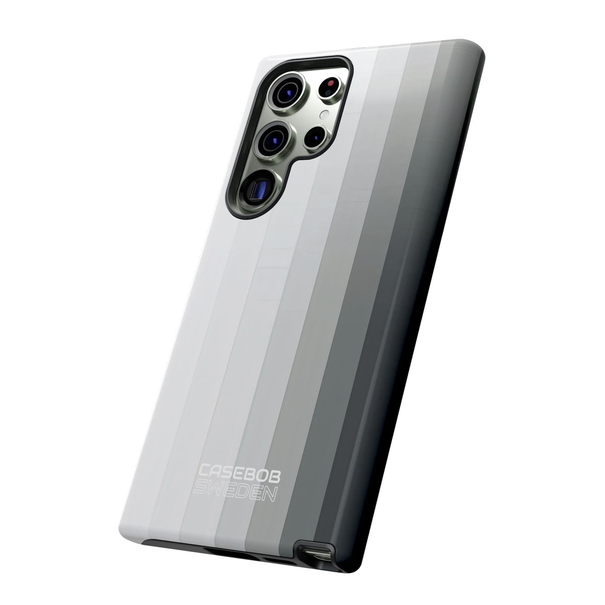 Silver Gradient Stripes Samsung S23 - Tough